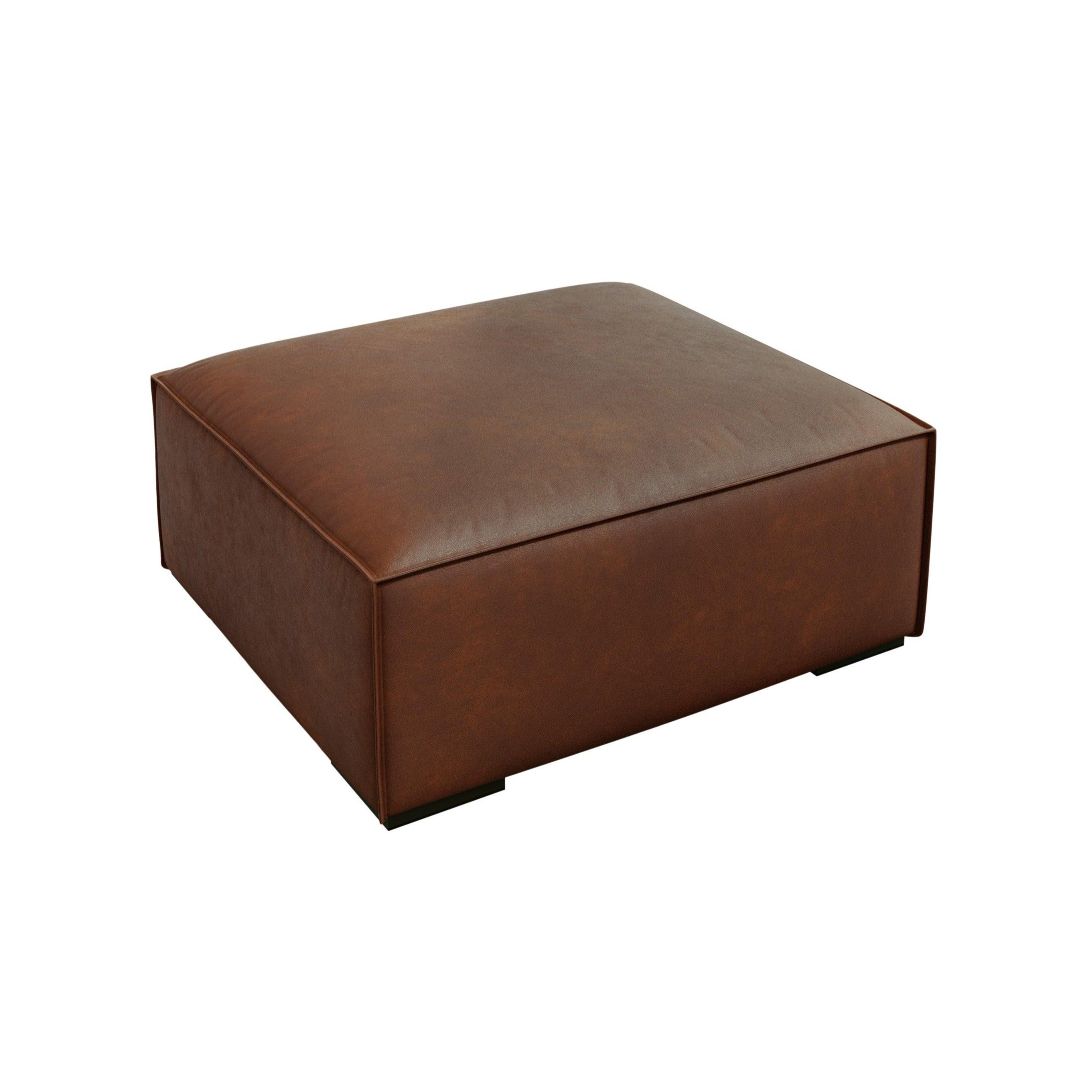 Puf skórzany MADAME brązowy Windsor & Co Eye on Design