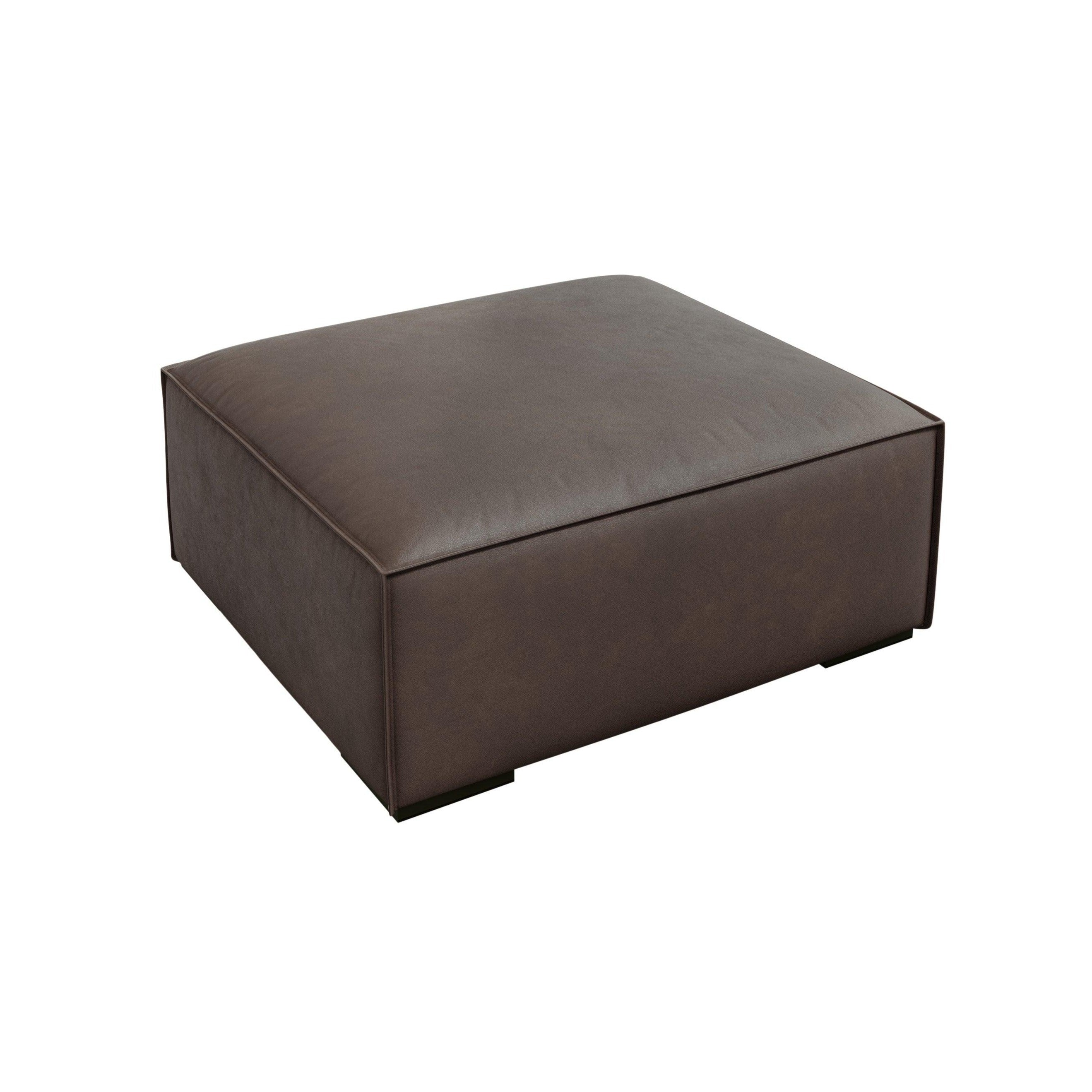 Puf skórzany MADAME oliwkowy brąz Windsor & Co Eye on Design