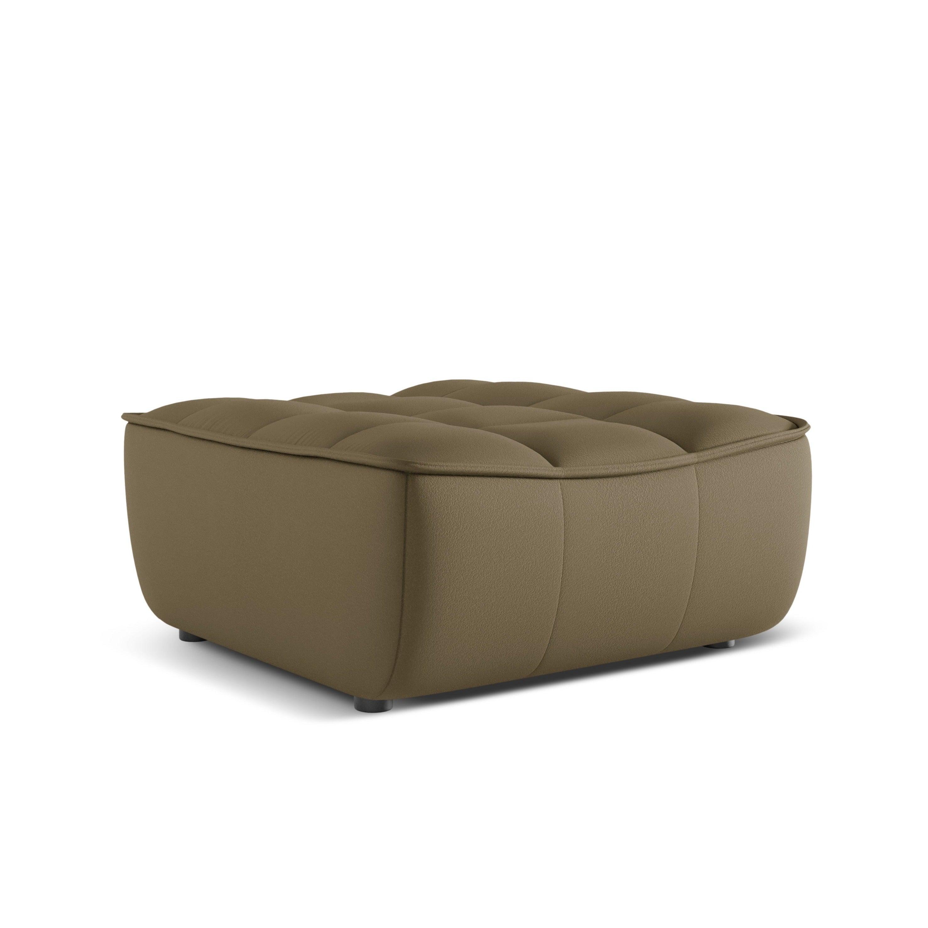 Puf skórzany MONI oliwkowy Maison Heritage Eye on Design