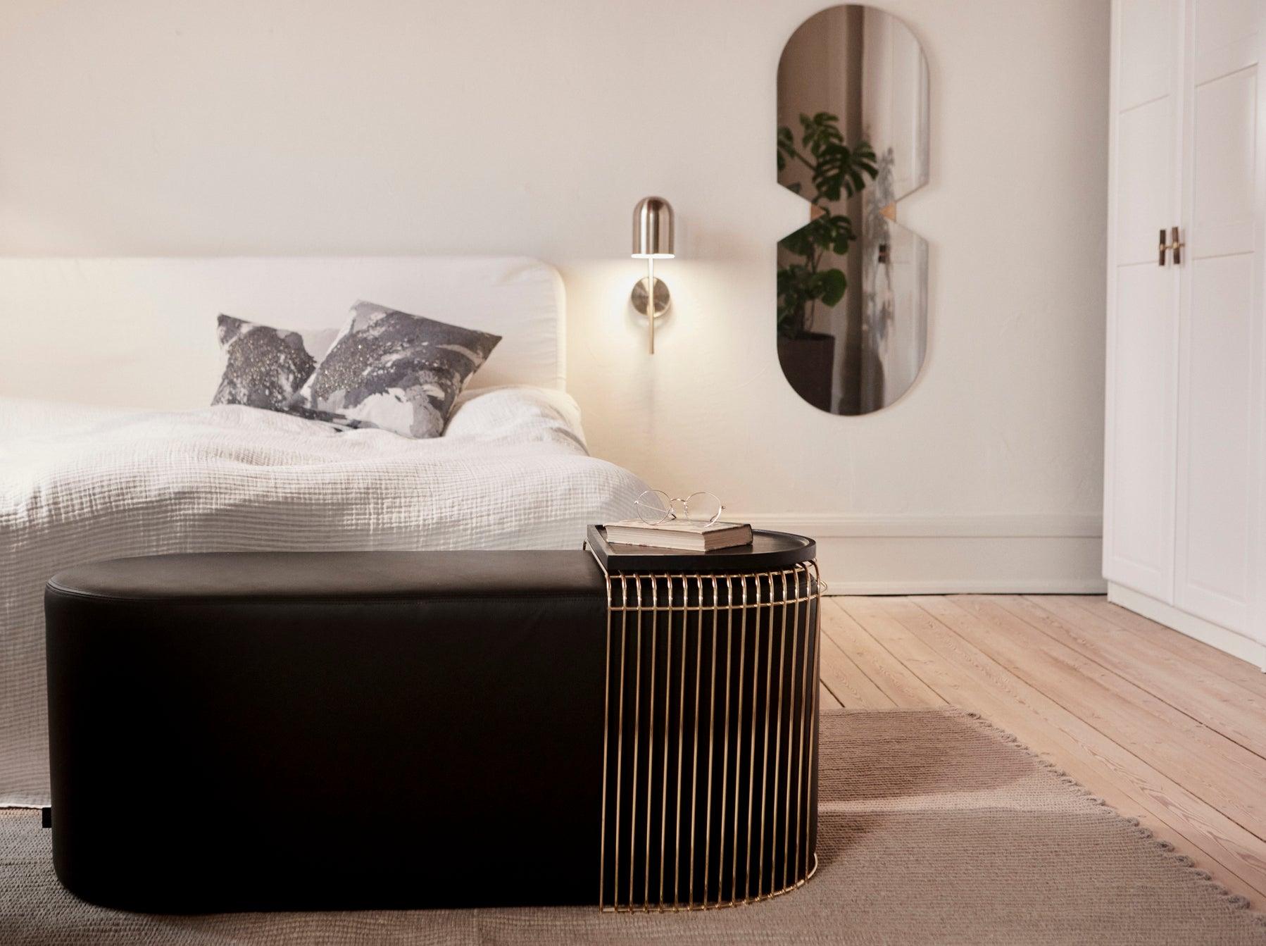 Puf skórzany SESSIO czarny AYTM Eye on Design