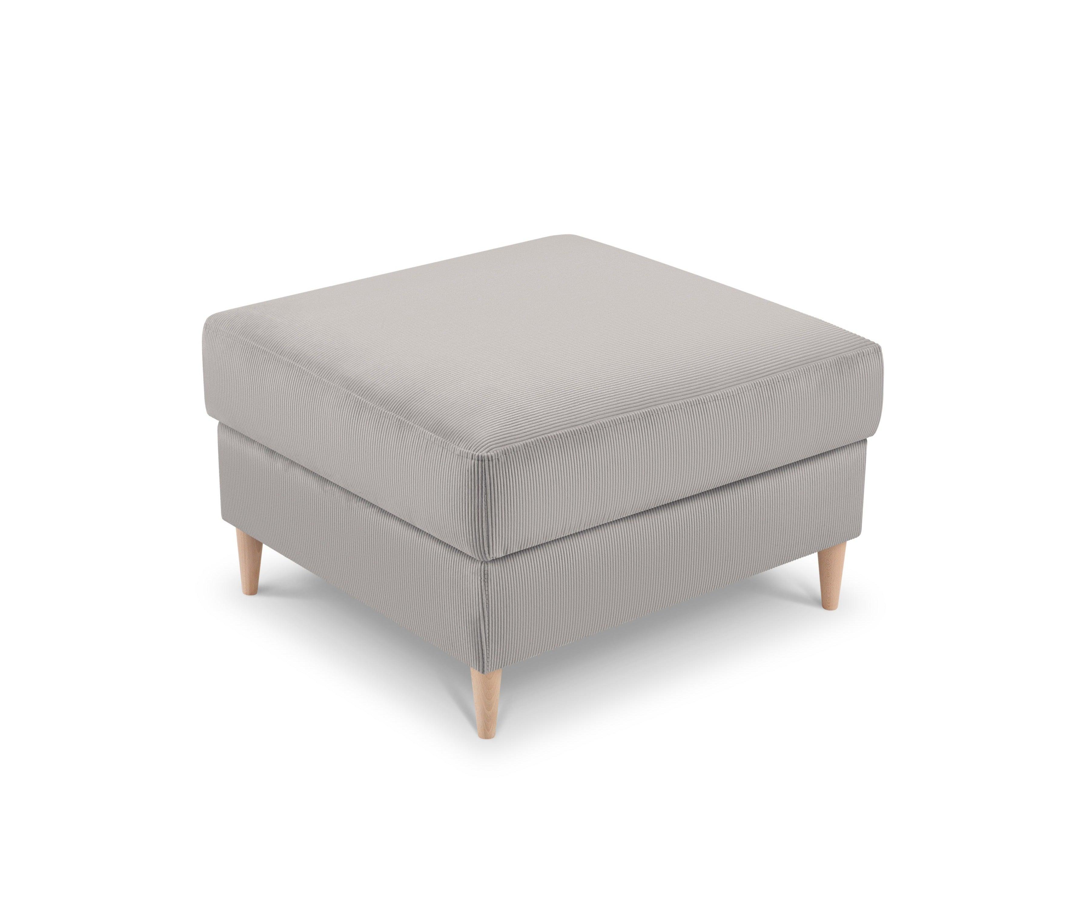 Puf sztruksowy ROSE jasnoszary Mazzini Sofas Eye on Design