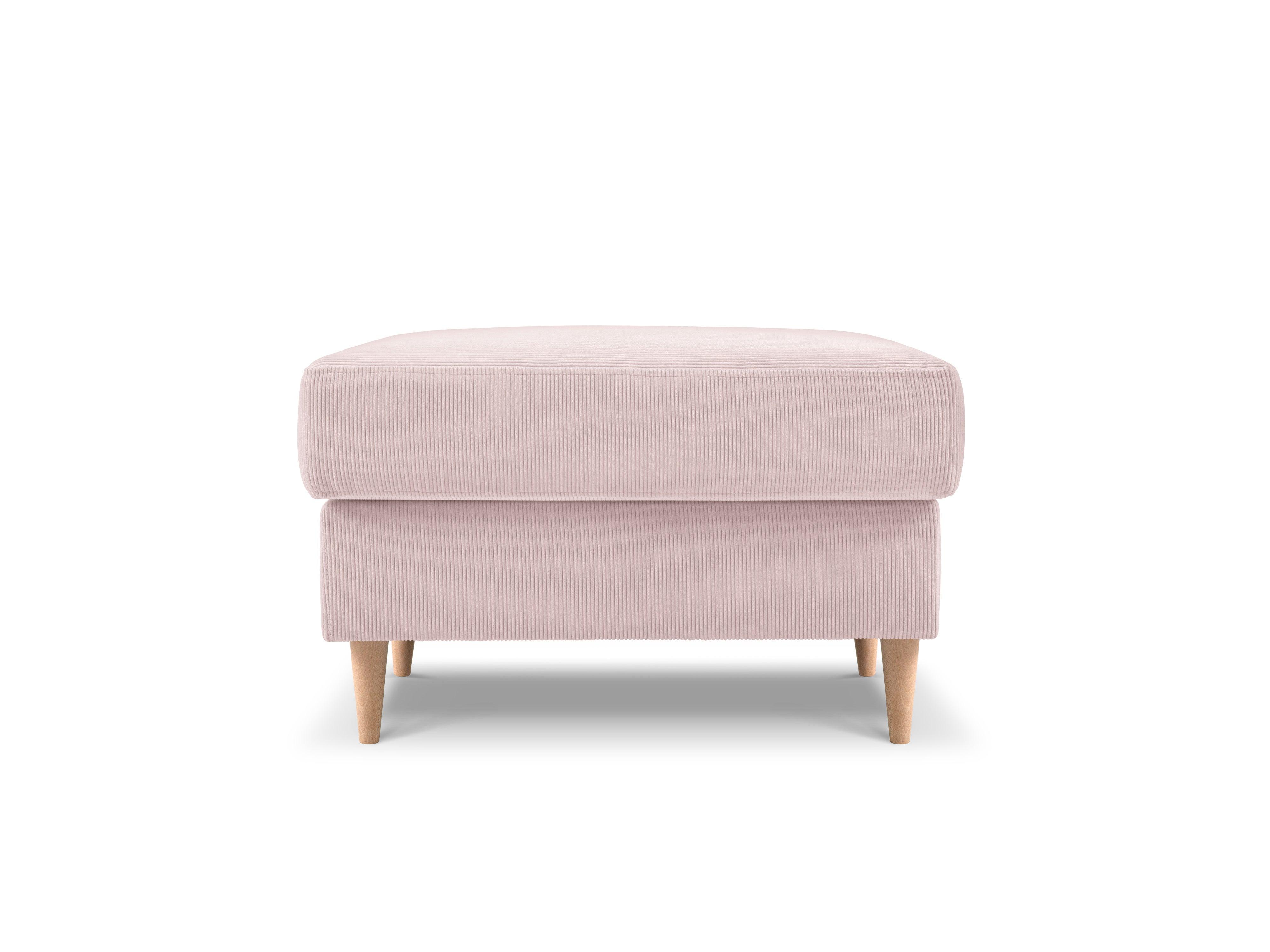Puf sztruksowy ROSE różowy Mazzini Sofas Eye on Design
