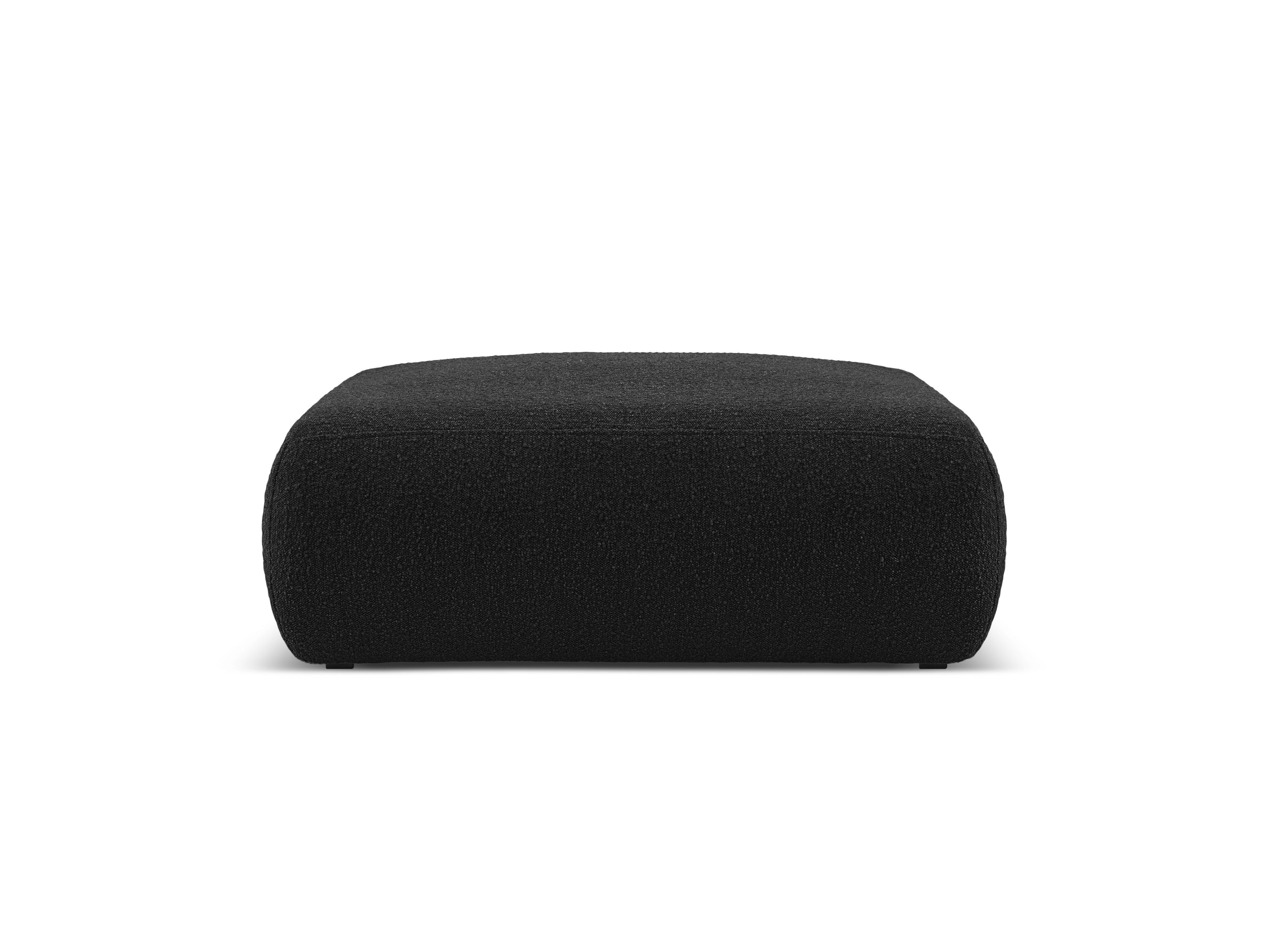 Puf w tkaninie boucle XL LOLA czarny Windsor & Co Eye on Design