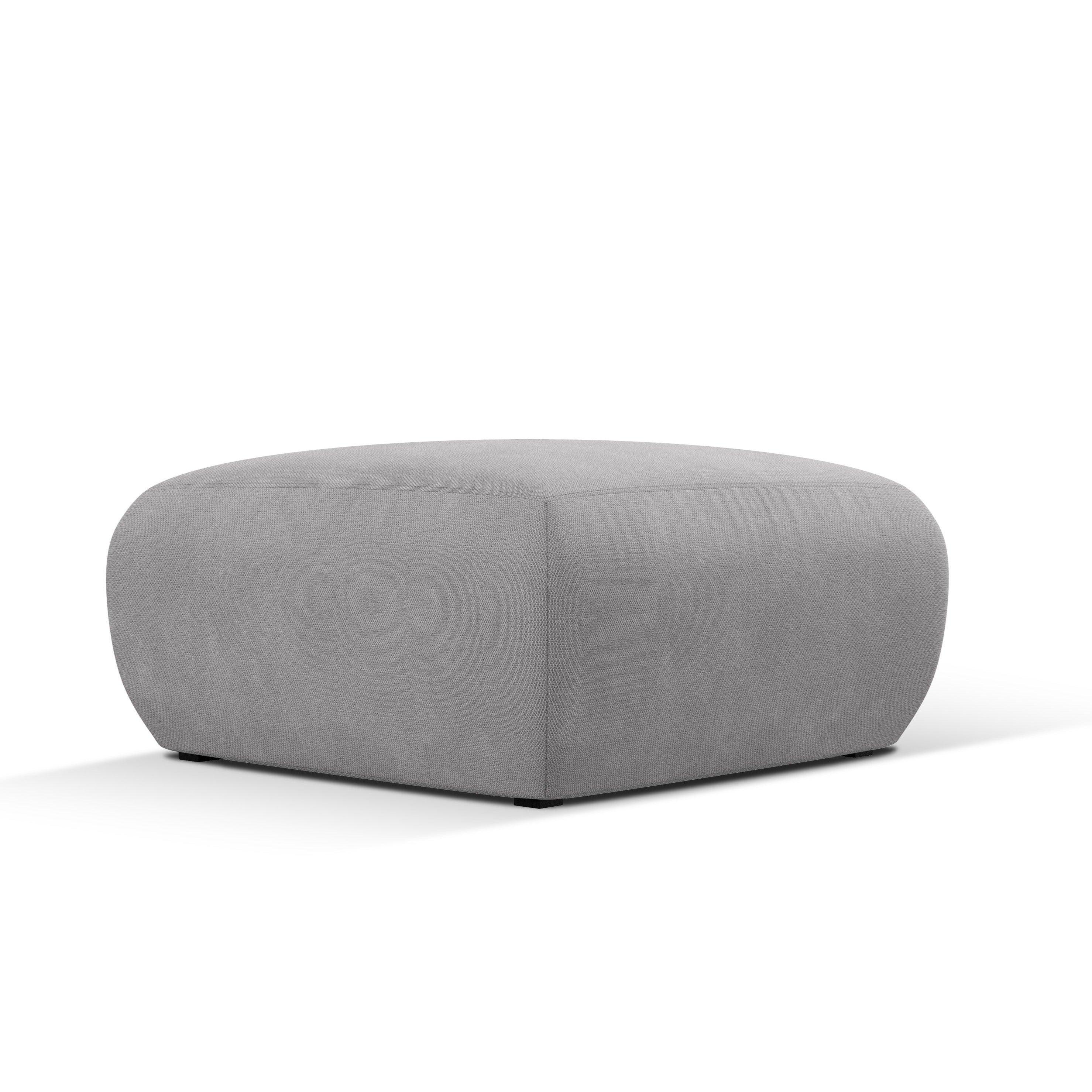 Puf w tkaninie chenillowej LOLA jasnoszary Windsor & Co Eye on Design