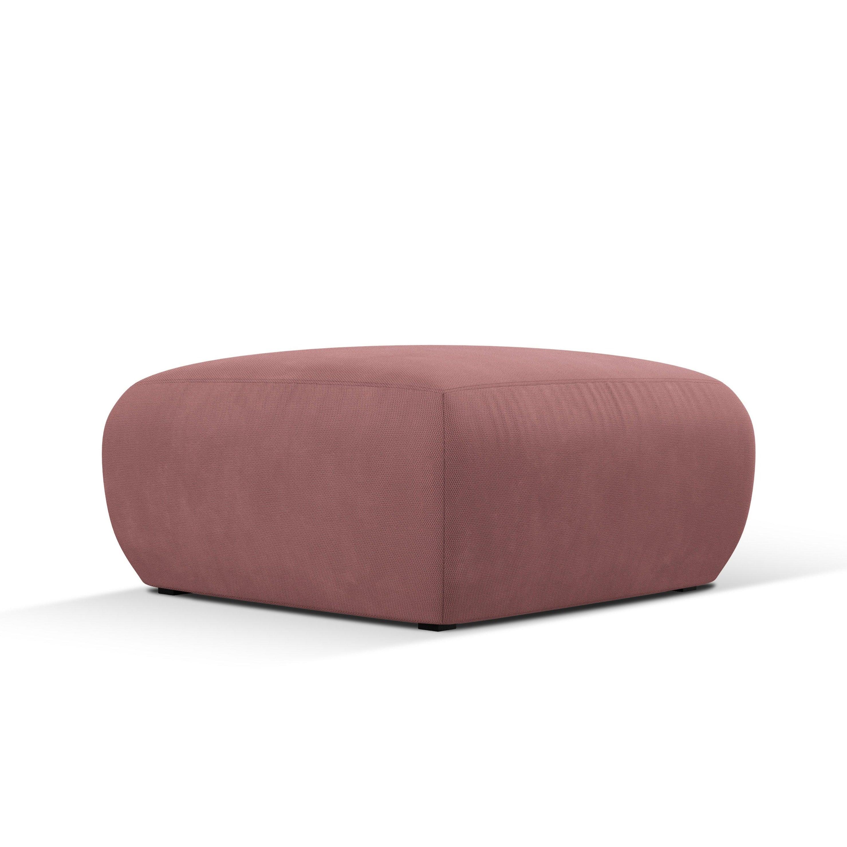 Puf w tkaninie chenillowej LOLA różowy Windsor & Co Eye on Design