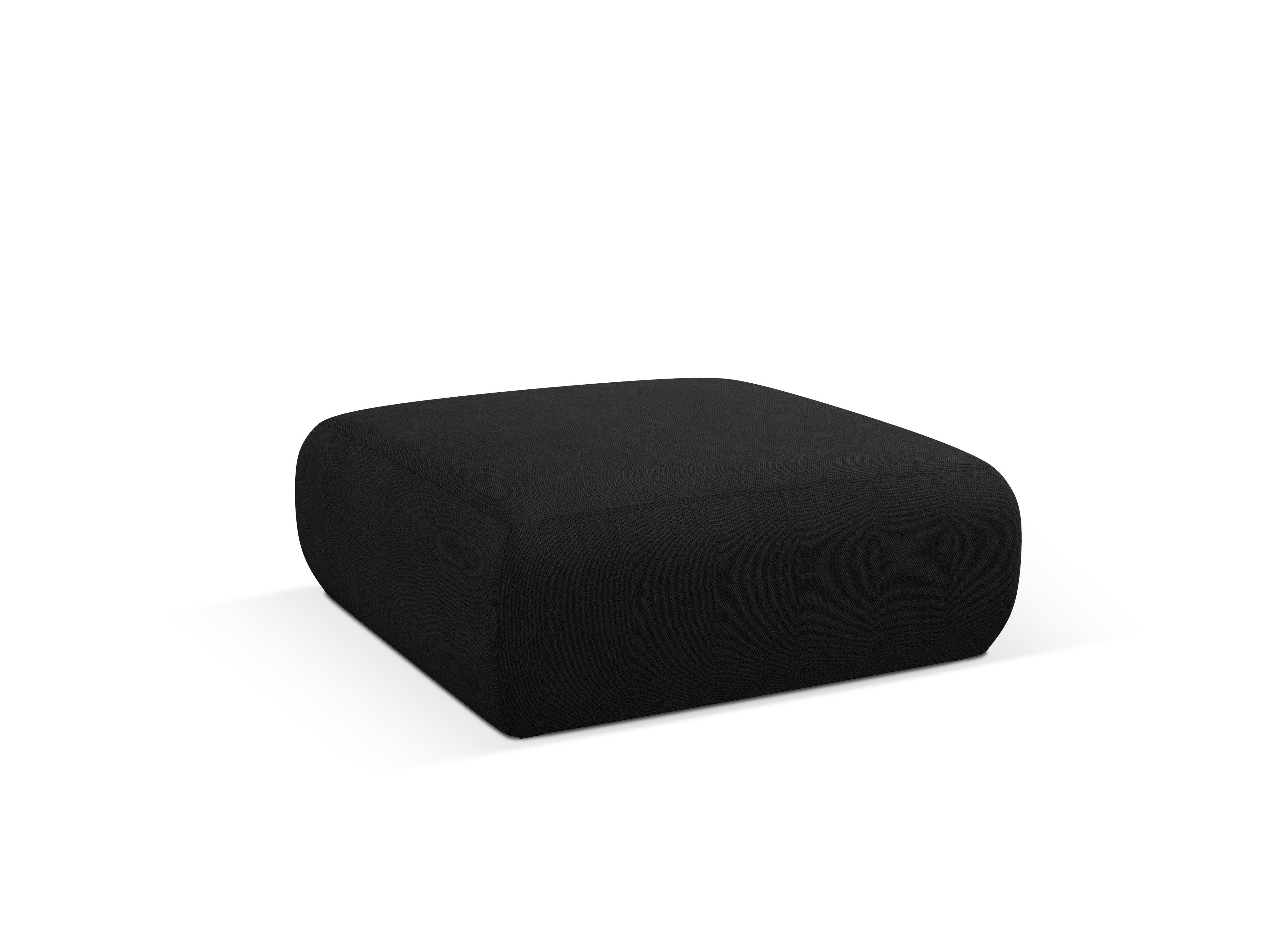 Puf w tkaninie chenillowej XL LOLA czarny Windsor & Co Eye on Design