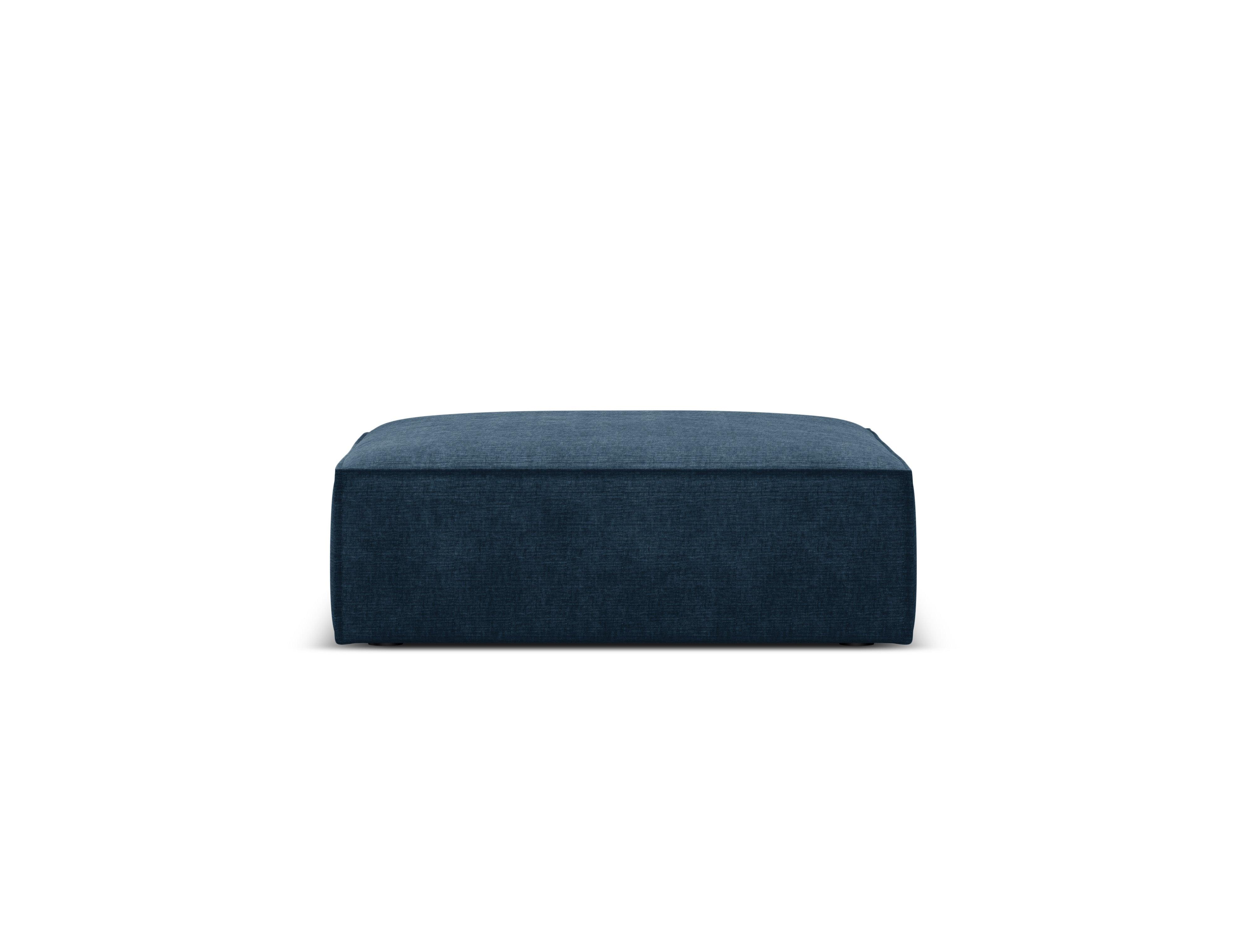 Puf w tkaninie szenilowej VANDA granat królewski Mazzini Sofas Eye on Design