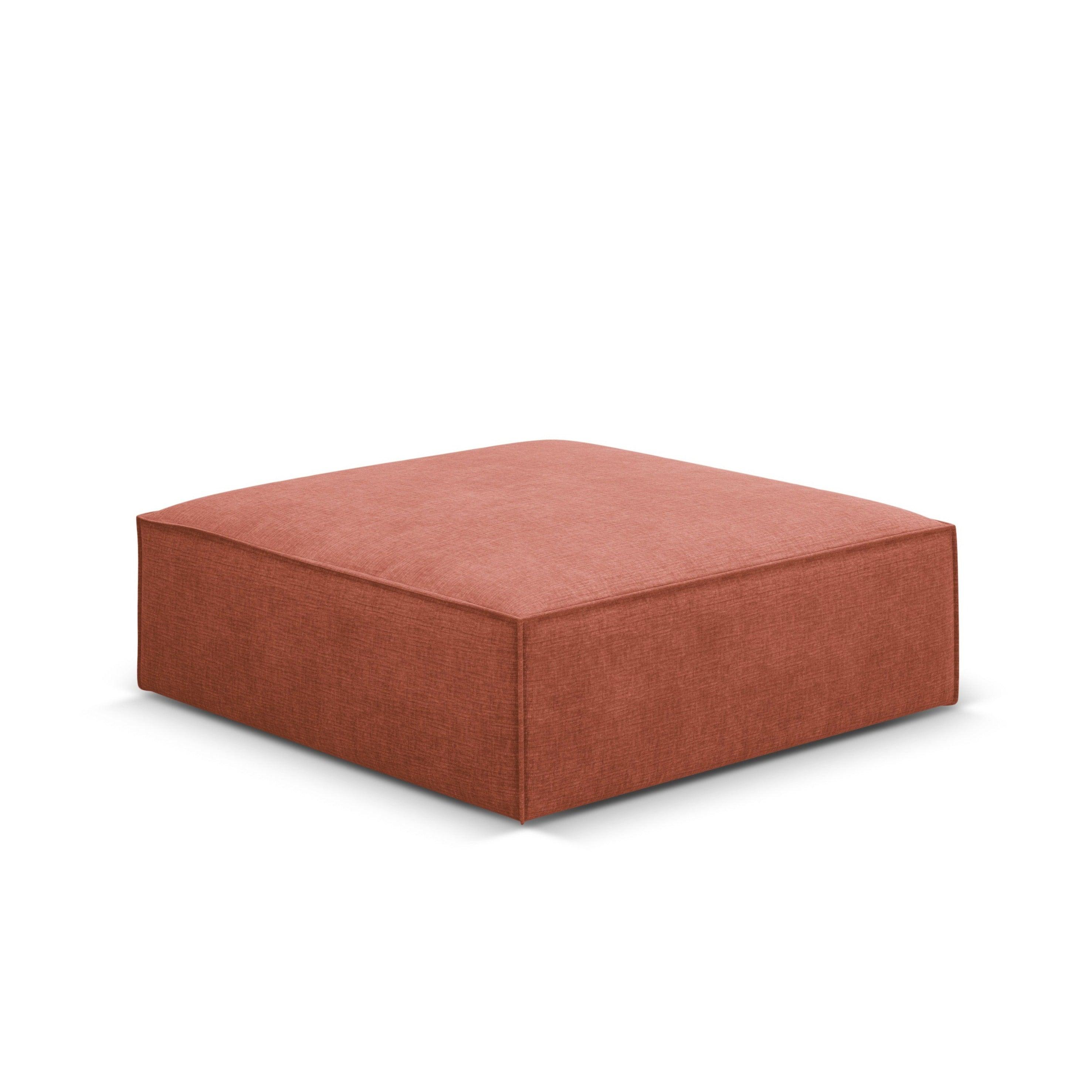 Puf w tkaninie szenilowej VANDA terracotta Mazzini Sofas Eye on Design