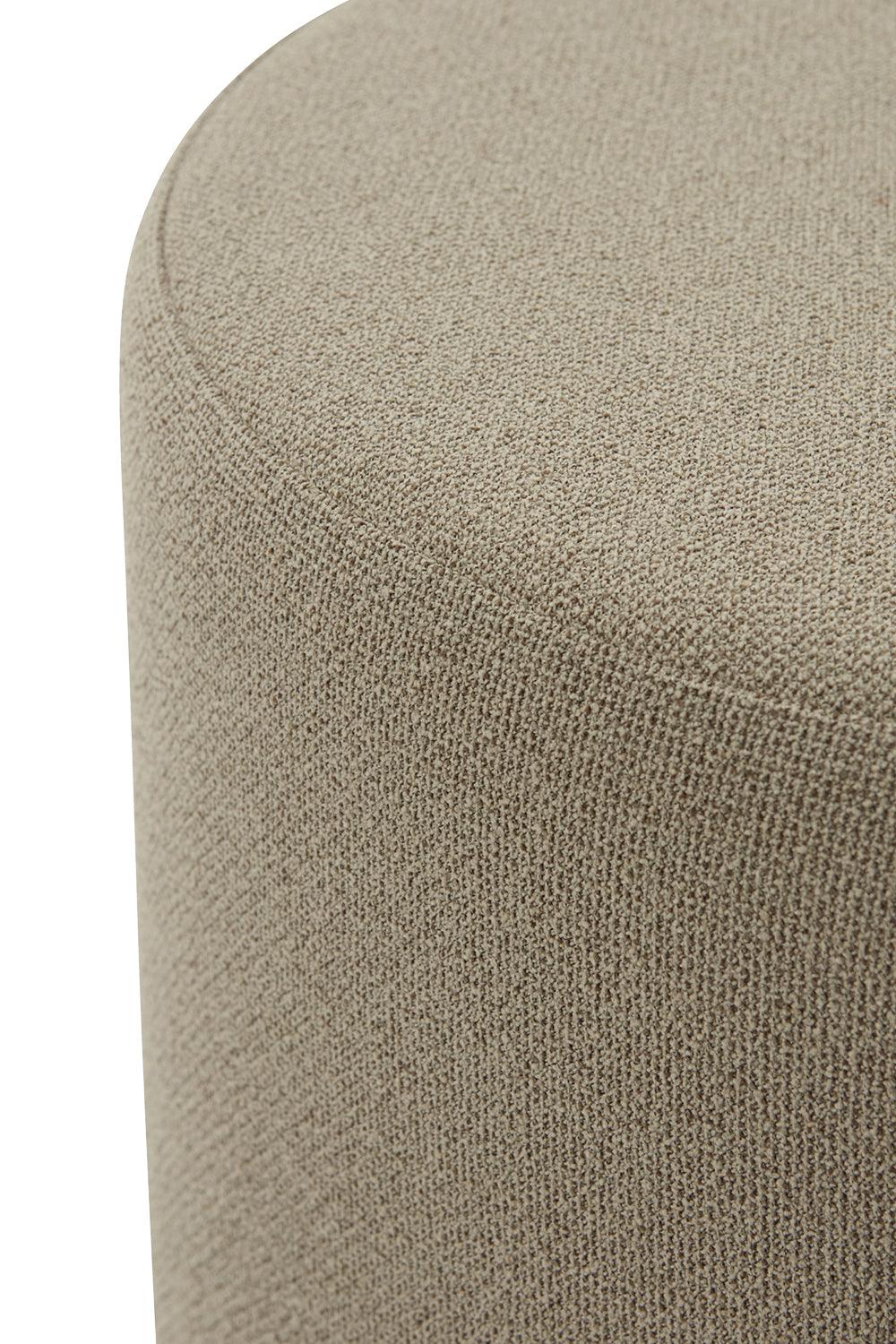 Puf z tkaniną boucle STILLA taupe AYTM Eye on Design