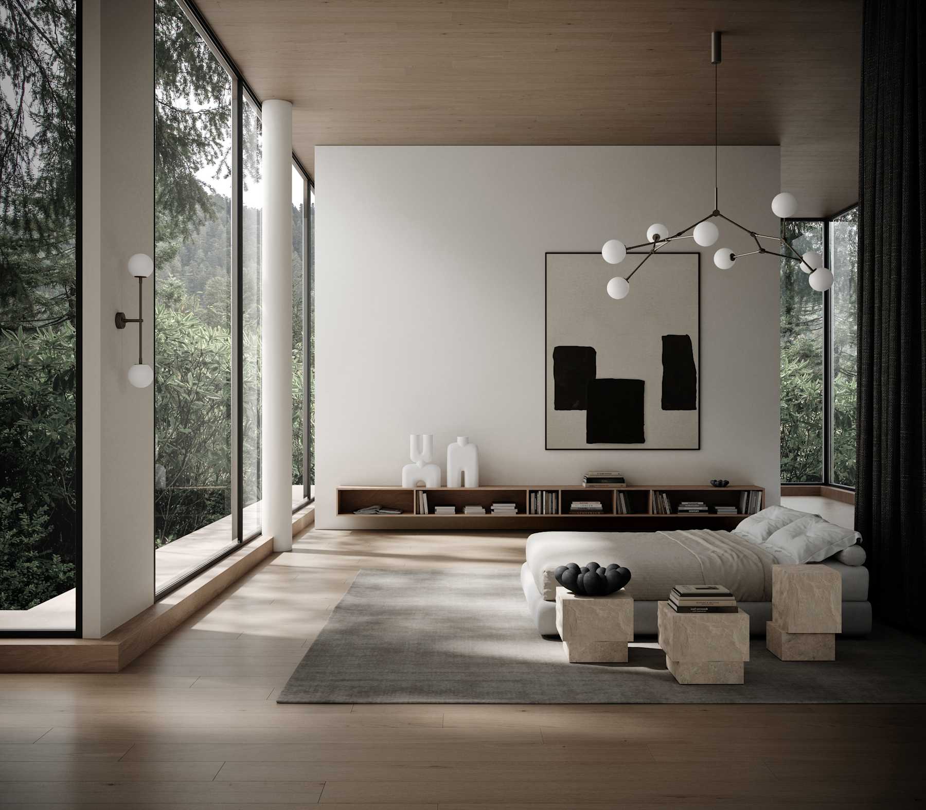 TEMPLE limestone coffee table