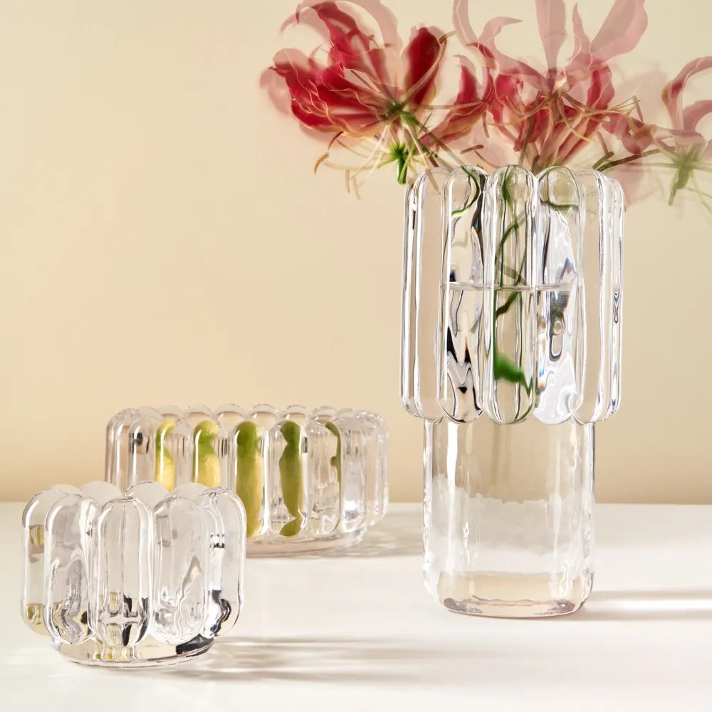 PRESS glass candle holder