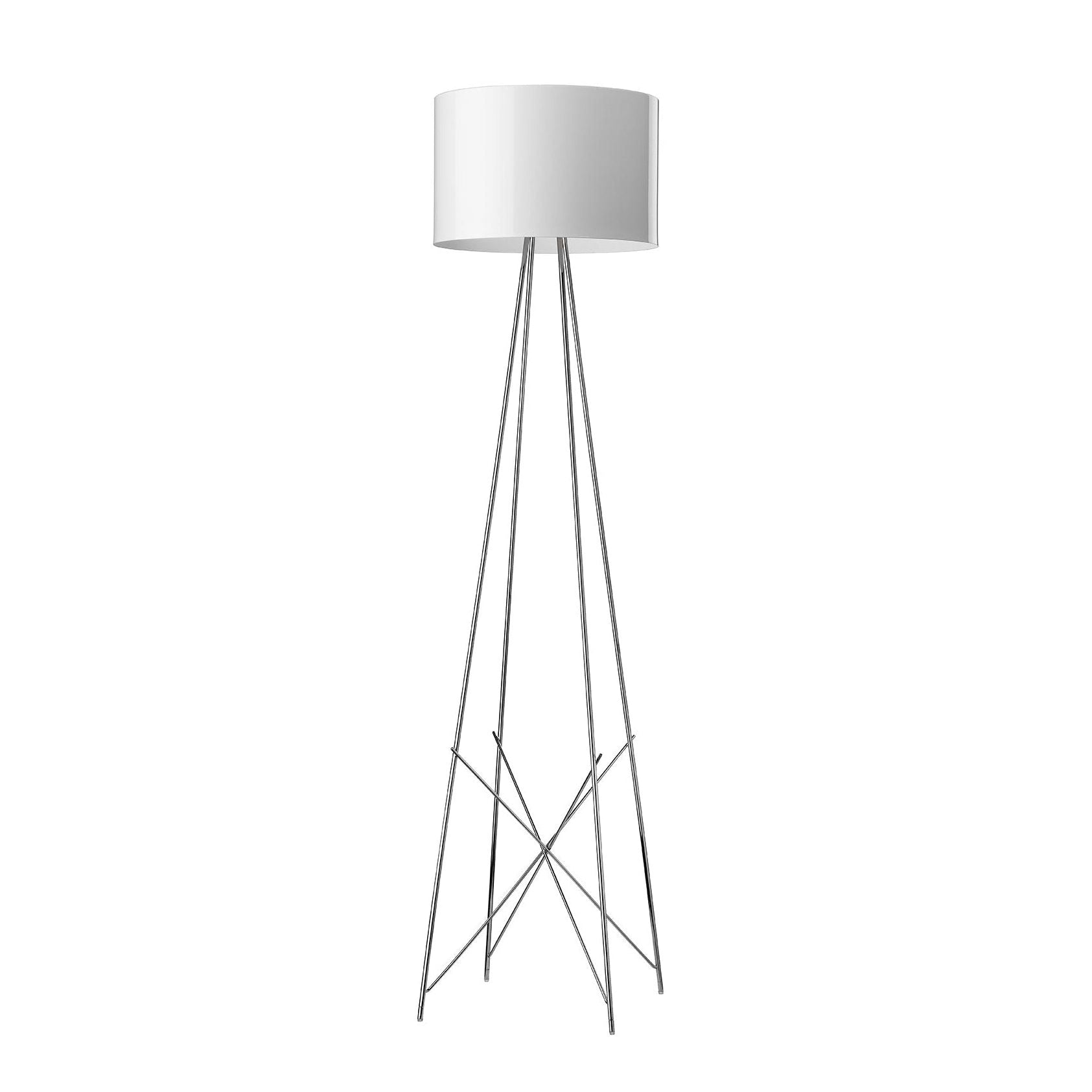 Vloerlamp RAY wit met metalen voet