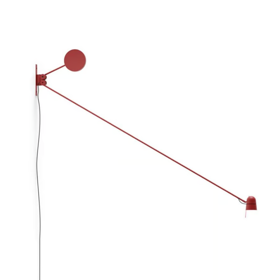 Wandlamp met arm COUNTERBALANCE rood