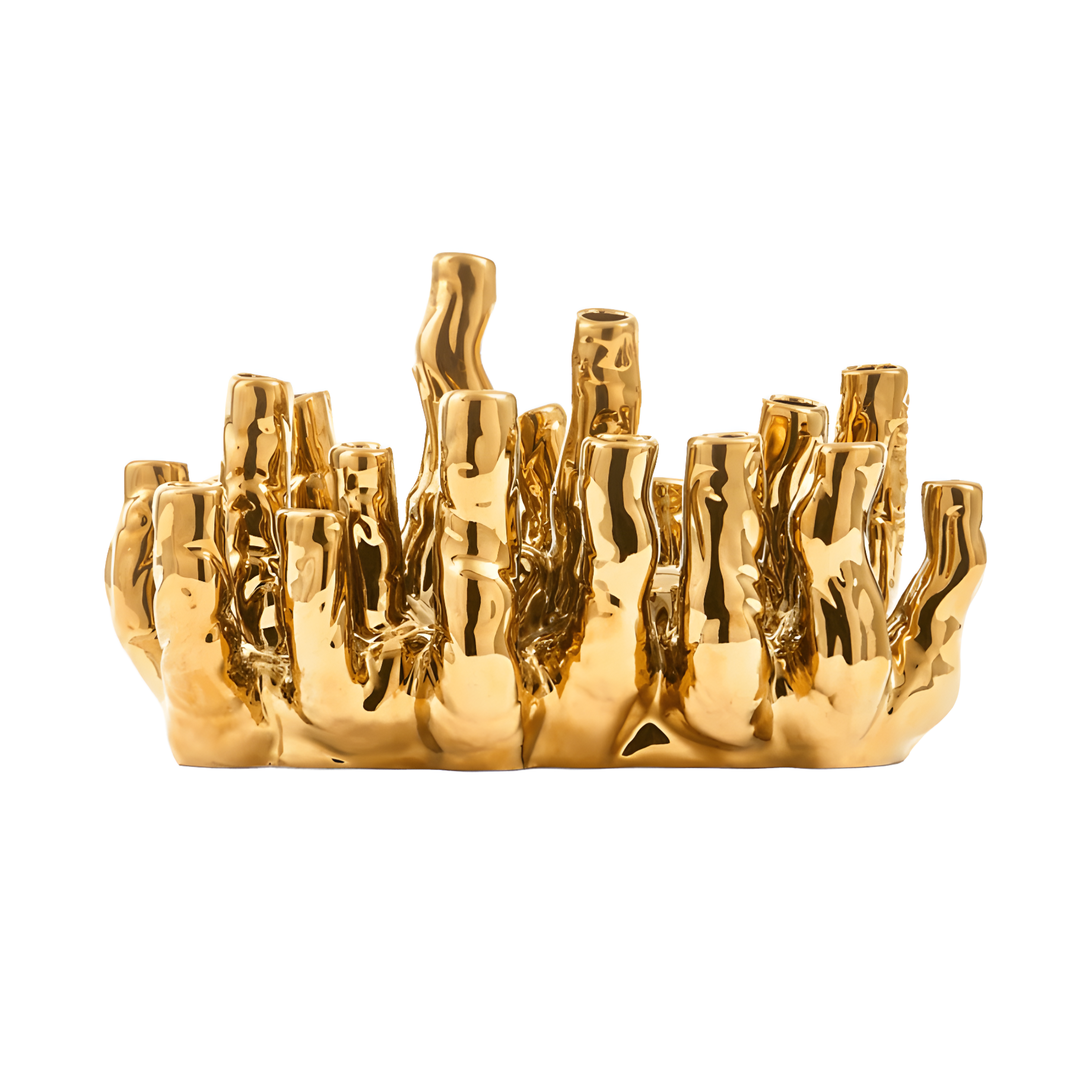 Vaas KORAALRIJF goudkleurig