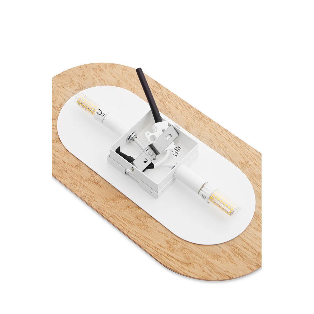 Wandlamp ROKKE WOOD van hout