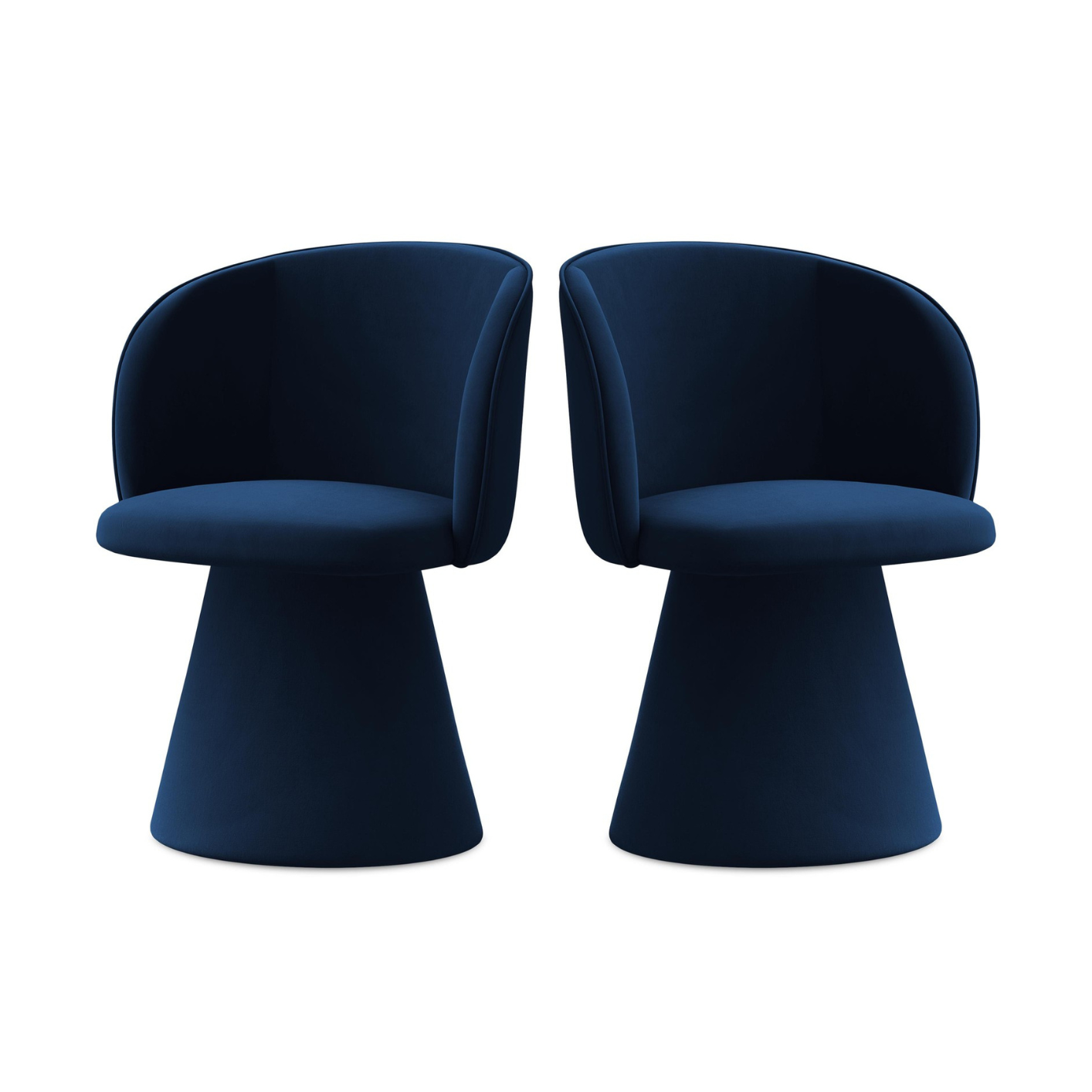 Fluwelen stoel MAIA koninklijk blauw