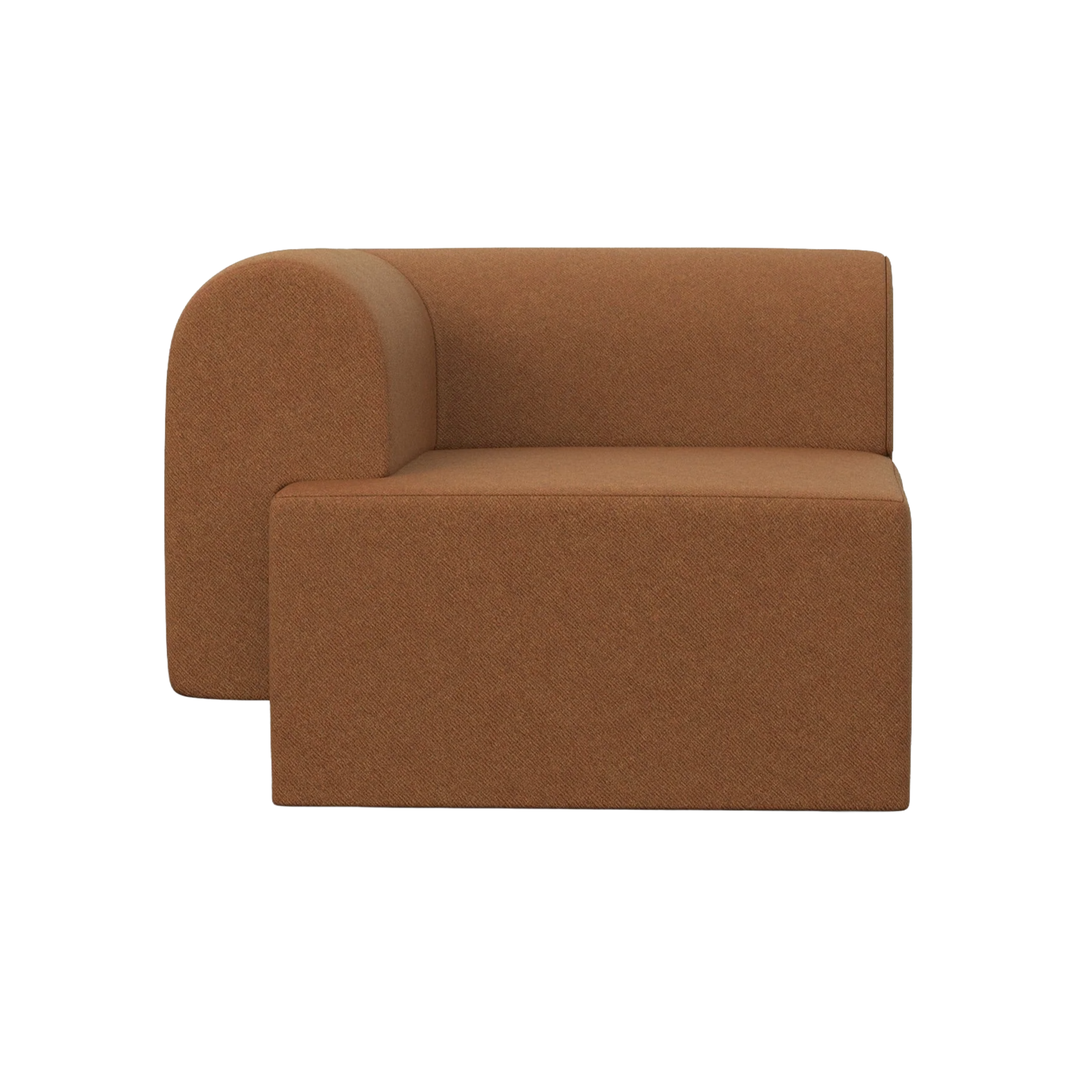 Modulsofa TORI - linkes Element rostrot