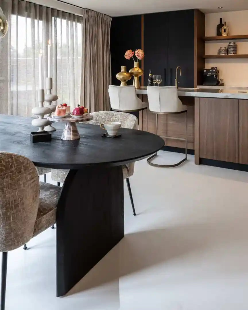 Tafel HUDSON zwart mango-hout