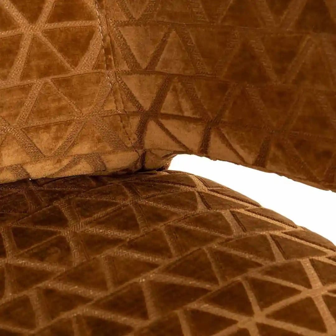 Hocker INDIGO bruin met zwarte basis