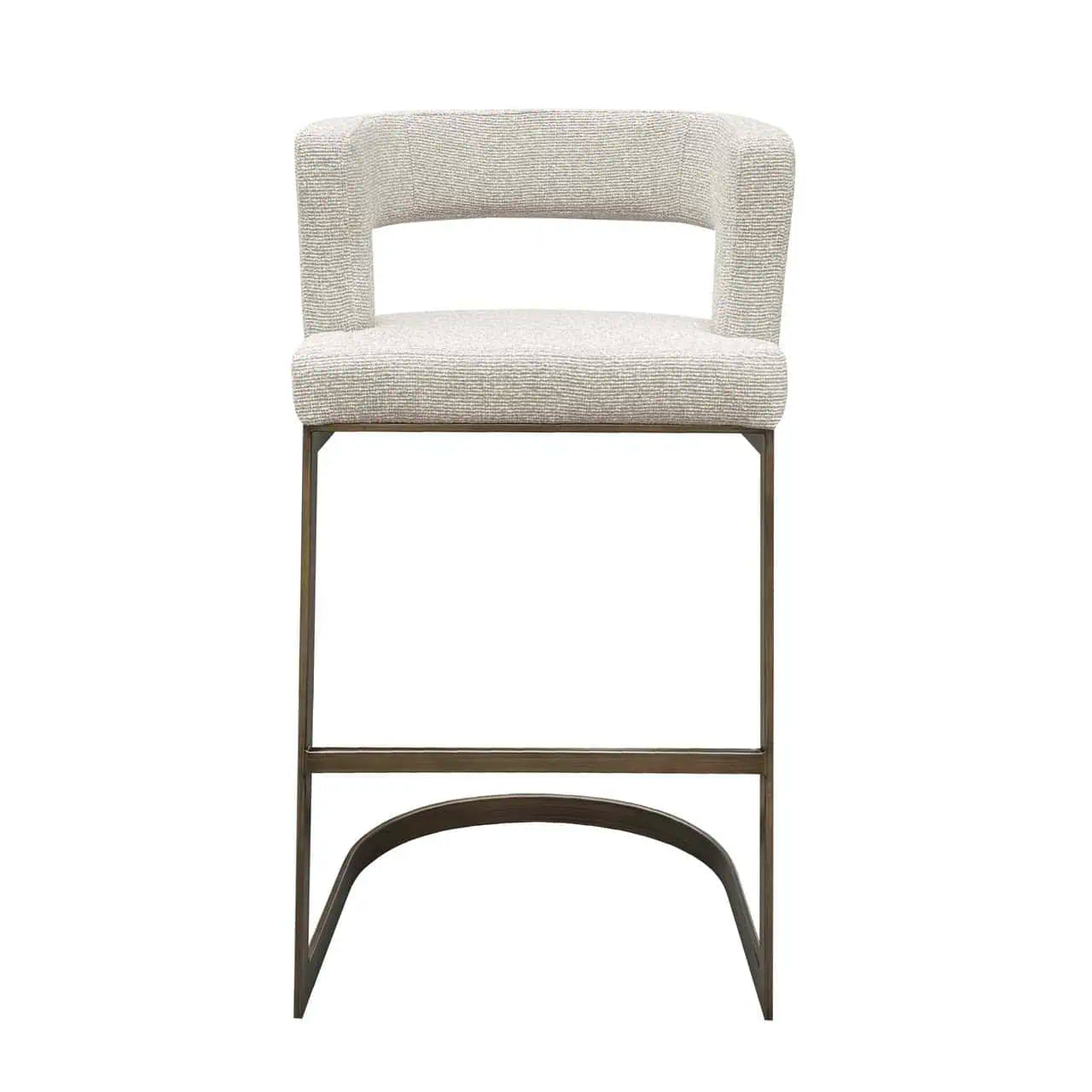 Barkruk ELLIS beige met antiekgoud