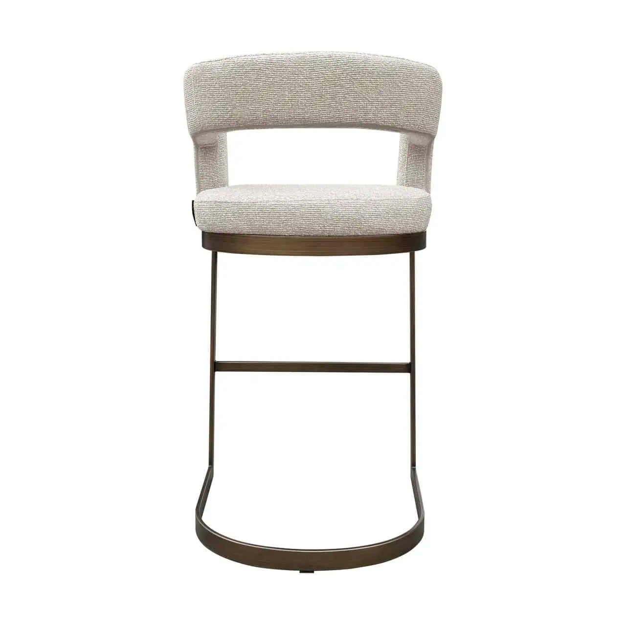 Barkruk ELLIS beige met antiekgoud