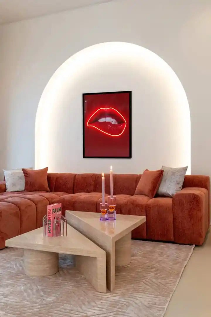 FICTUS beige coffee table set