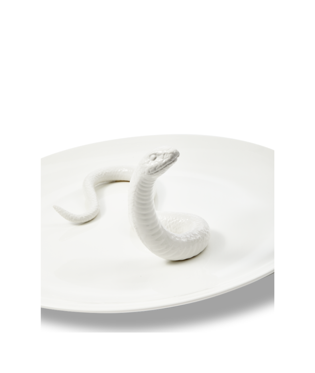 decoratieve schaal SNAKE wit