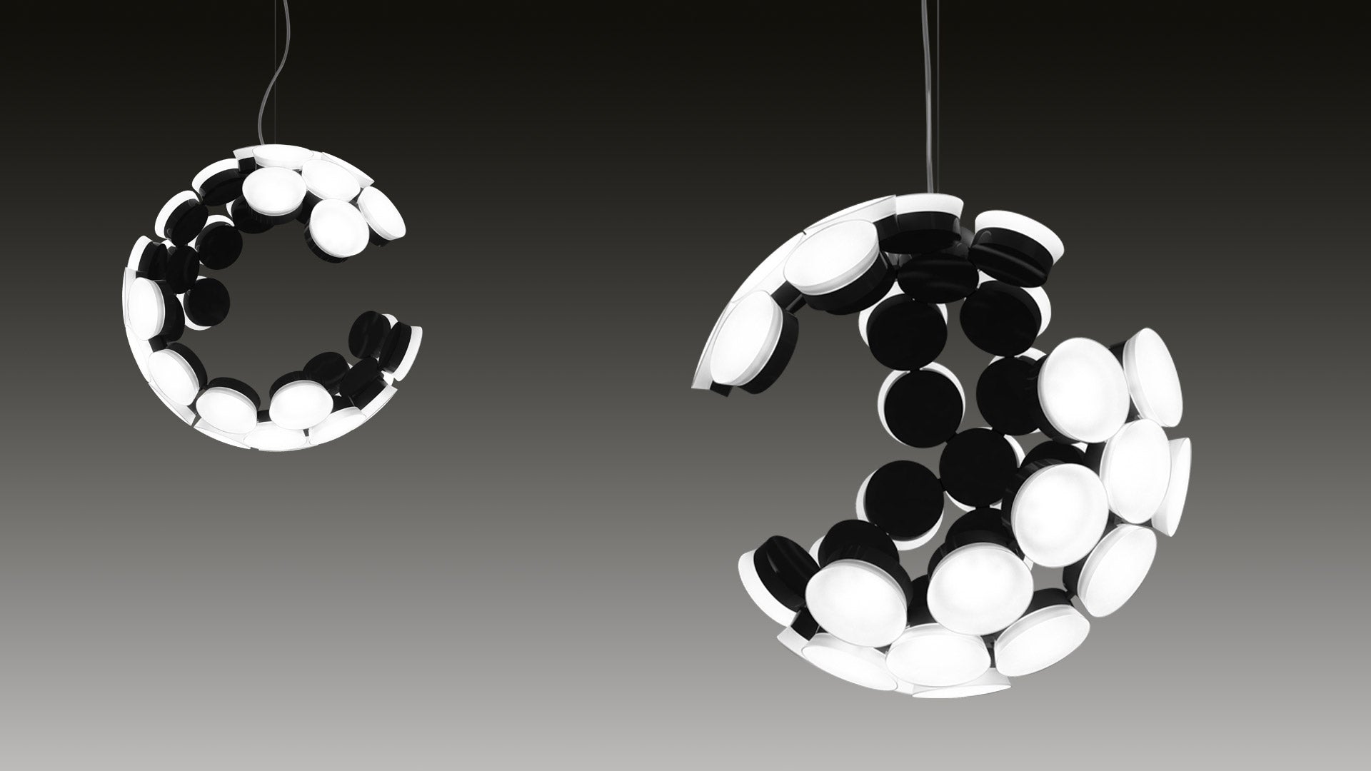 SCOPAS pendant lamp white with black