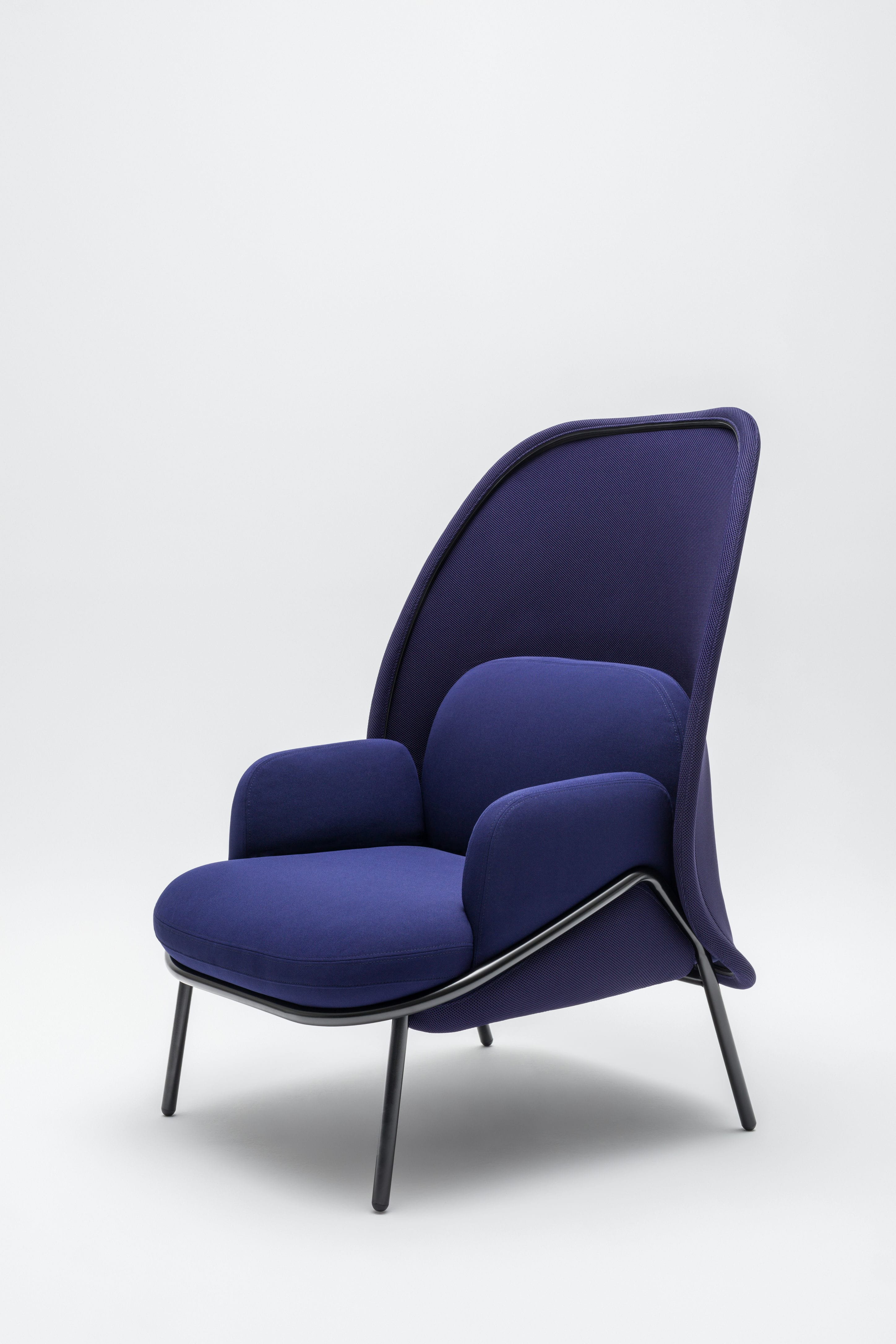 Mesh armchair navy blue