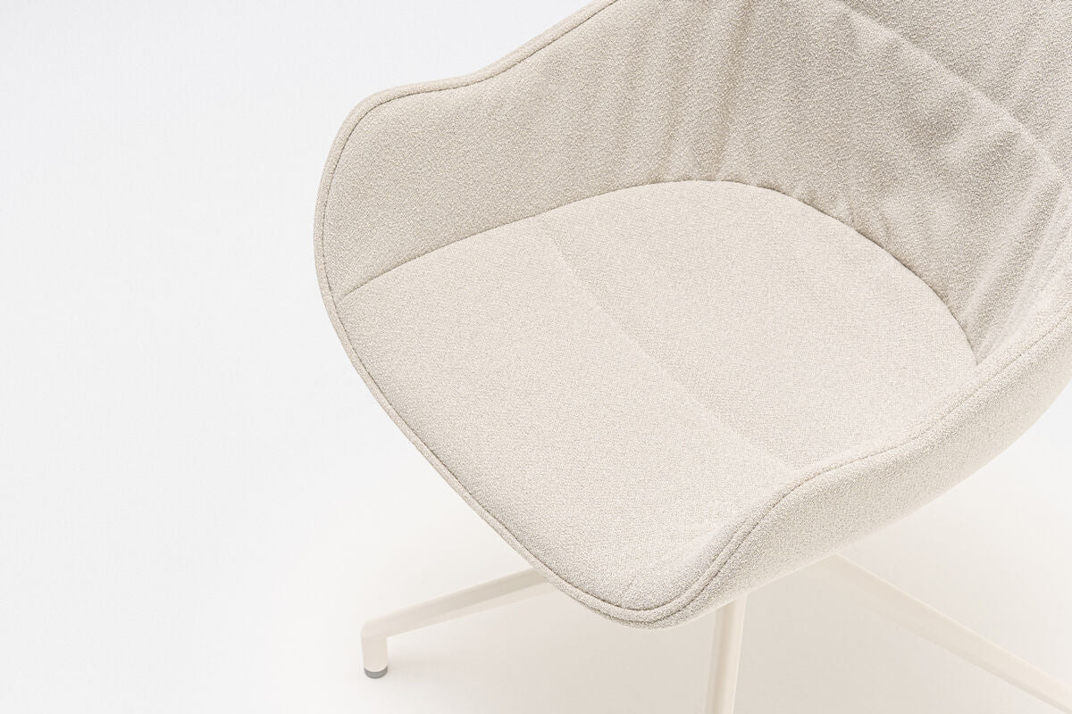 Krzesło obrotowe BALTIC SOFT DUO aluminiowa podstawa z kółkami do twardej powierzchni – styl nowoczesny