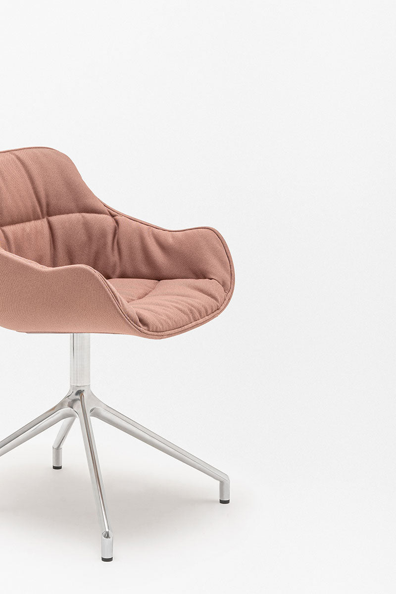 Swivel chair Baltic Soft Duo polished aluminum