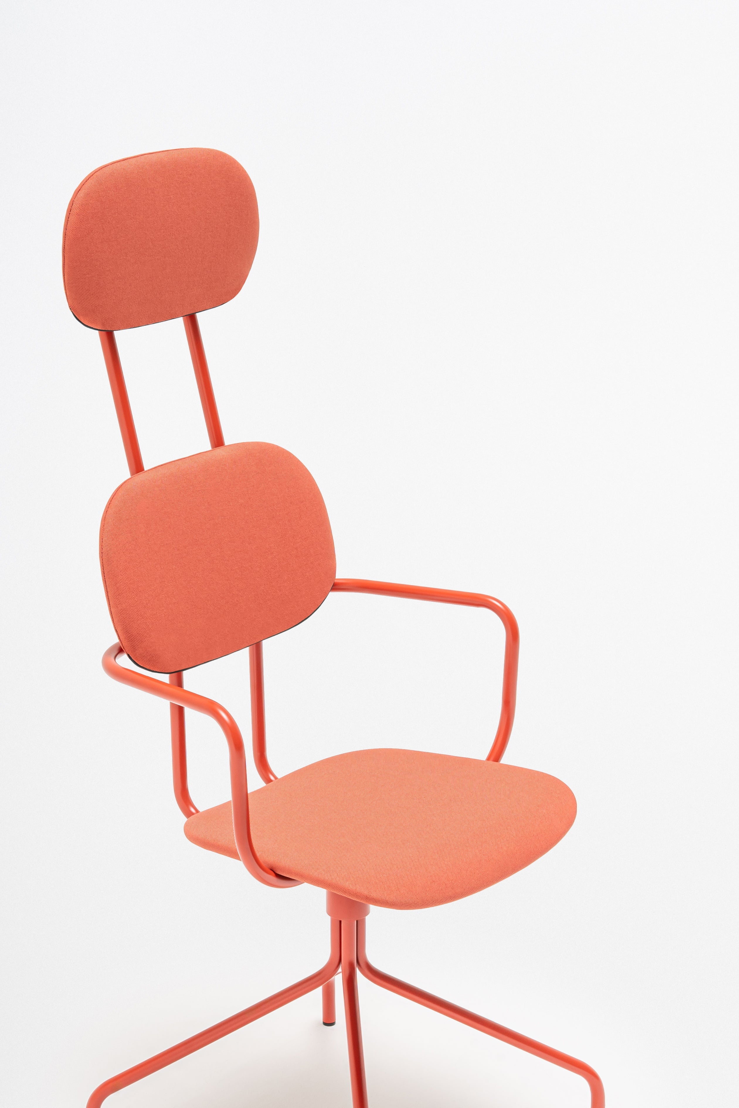 Rotary chair with new school headrest Upholstered