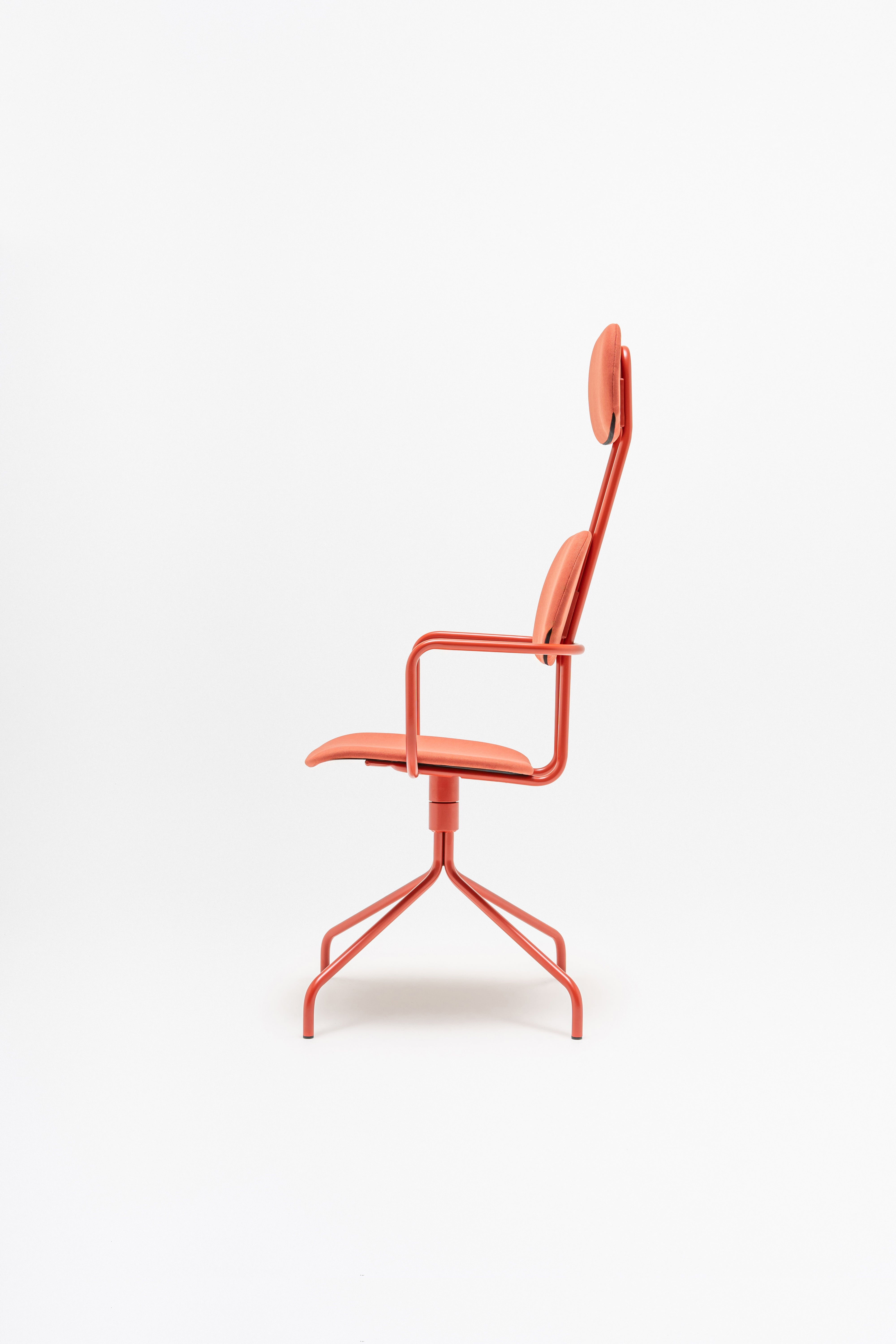 Rotary chair with new school headrest Upholstered