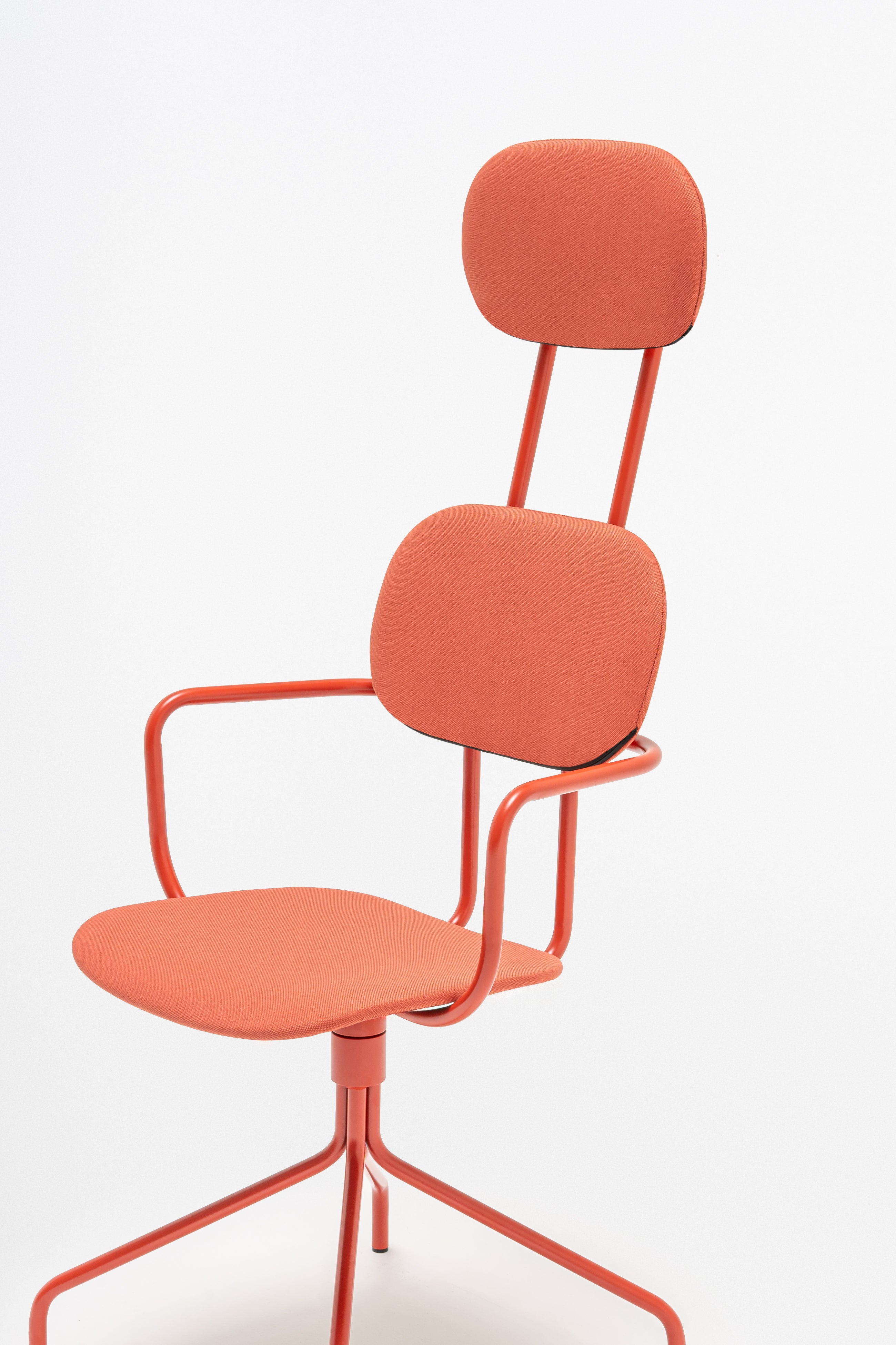 Rotary chair with new school headrest Upholstered