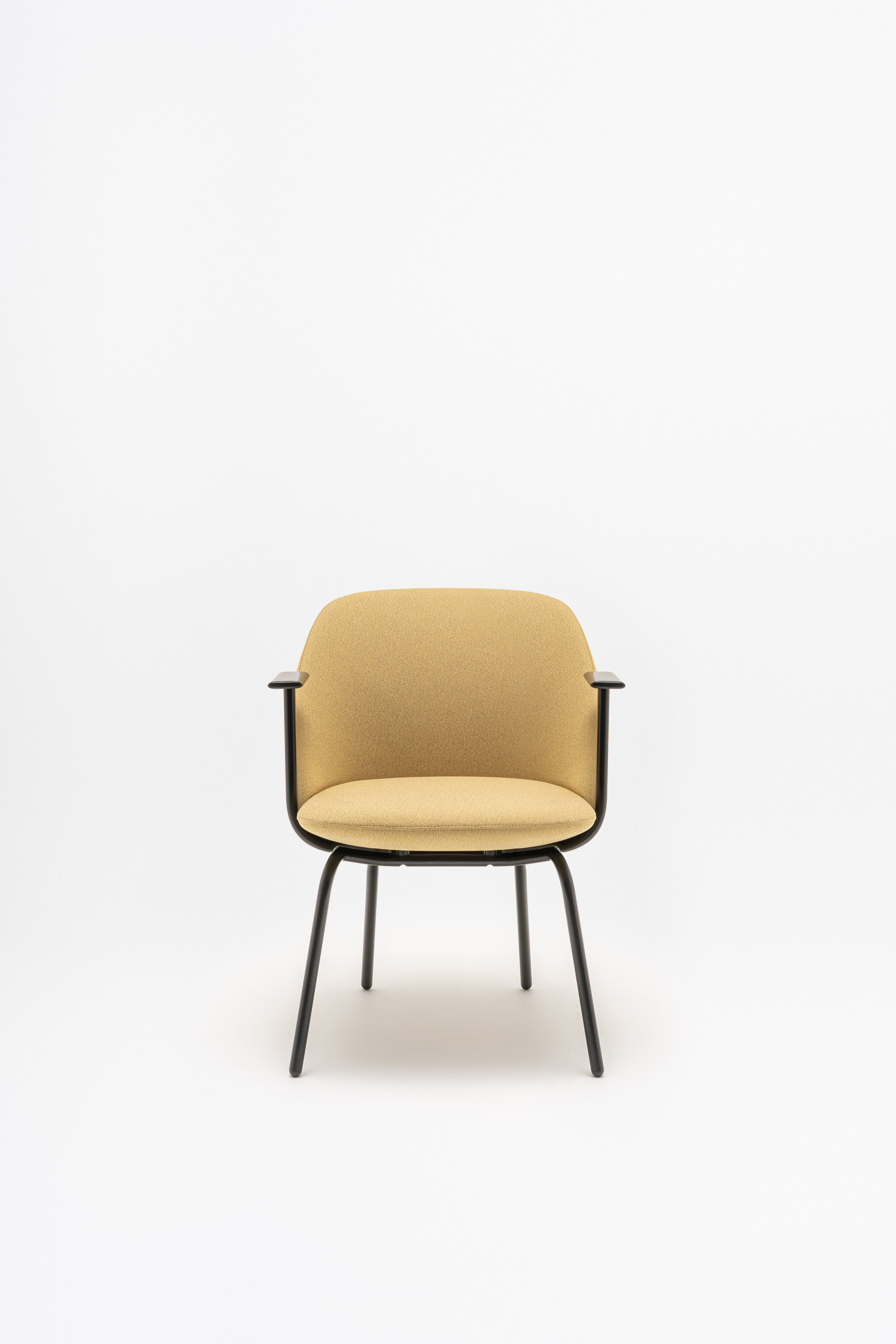 Fauteuil met lage rugleuning PARALEL vierpotige basis