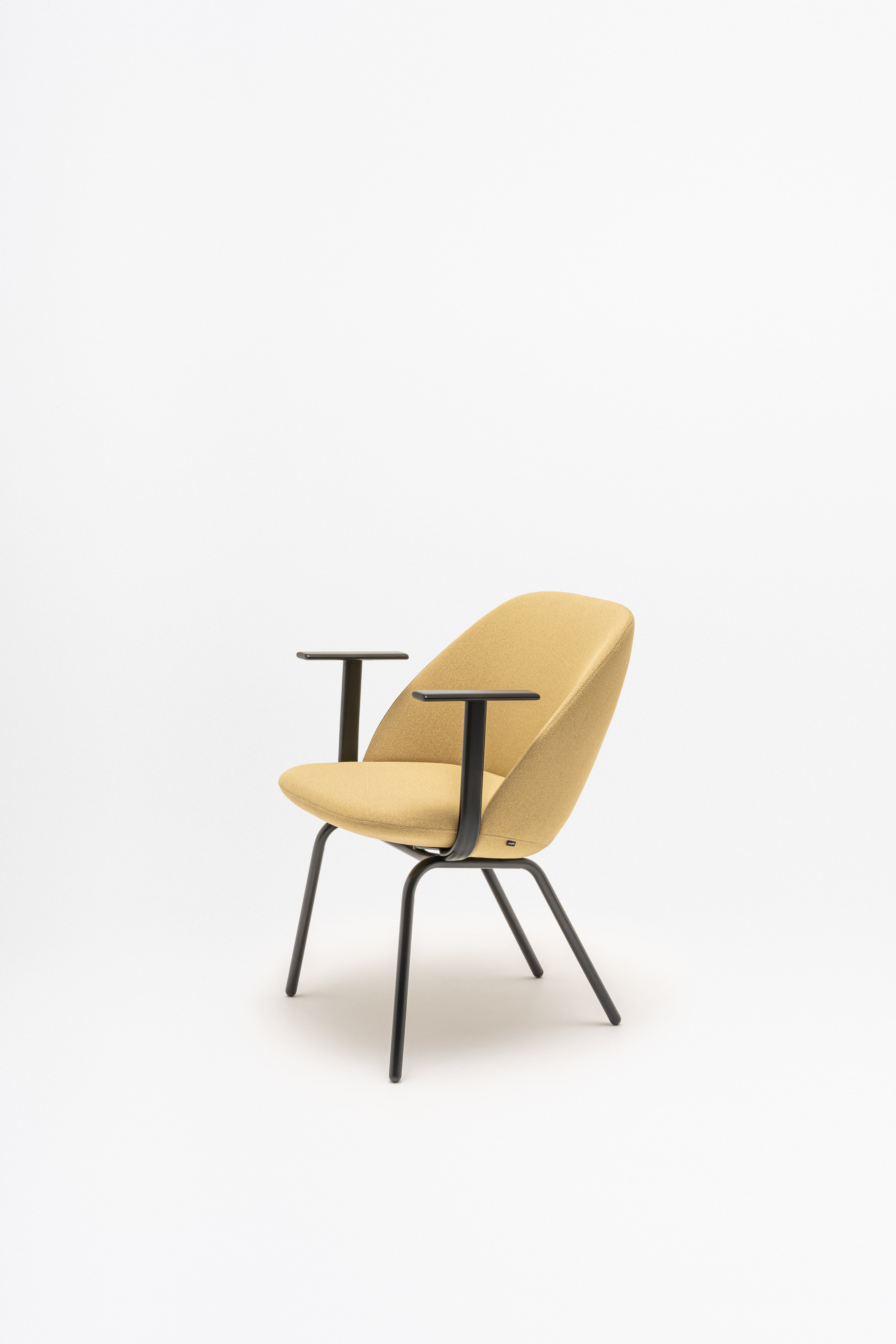 Fauteuil met lage rugleuning PARALEL vierpotige basis