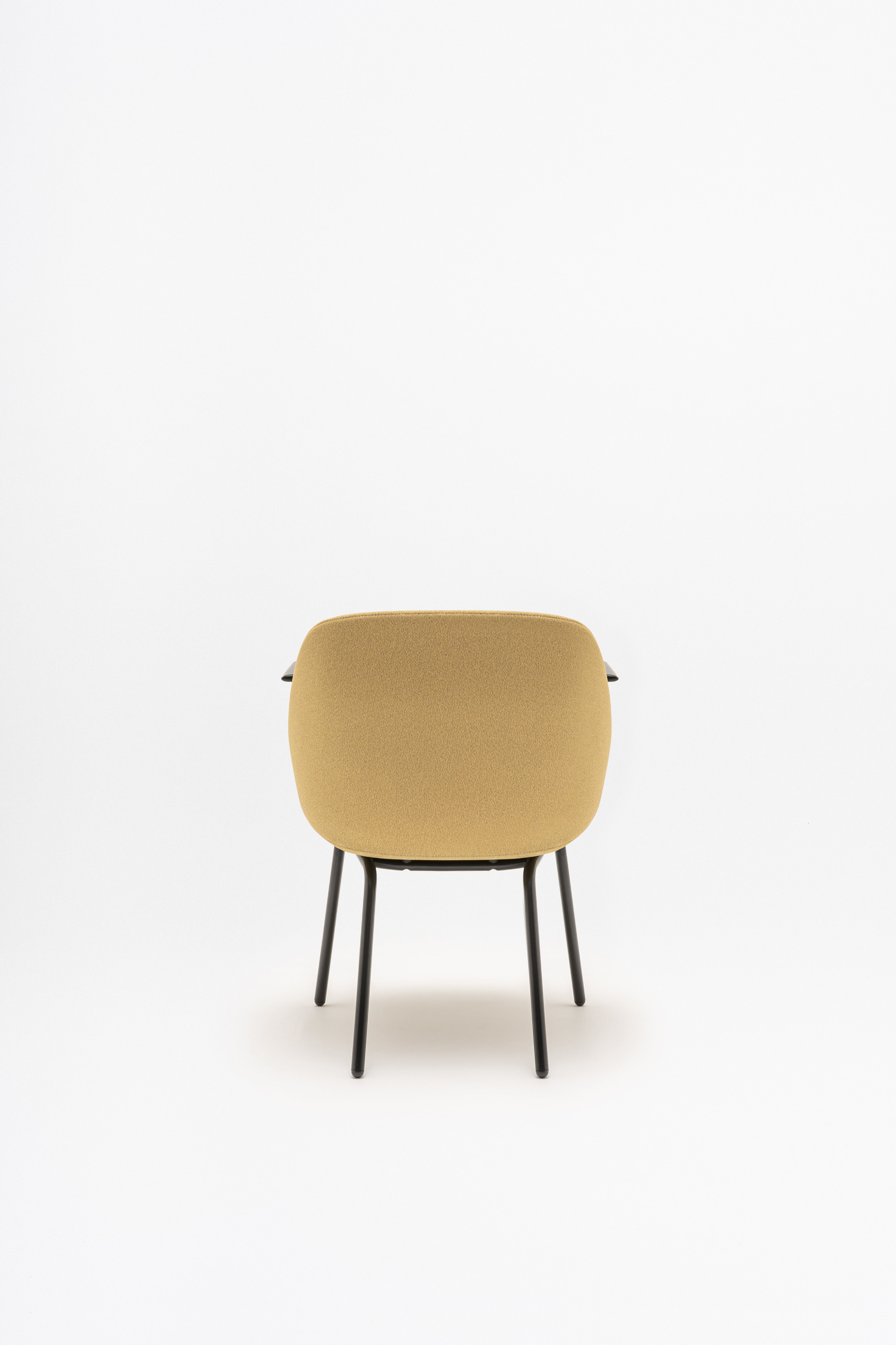 Fauteuil met lage rugleuning PARALEL vierpotige basis