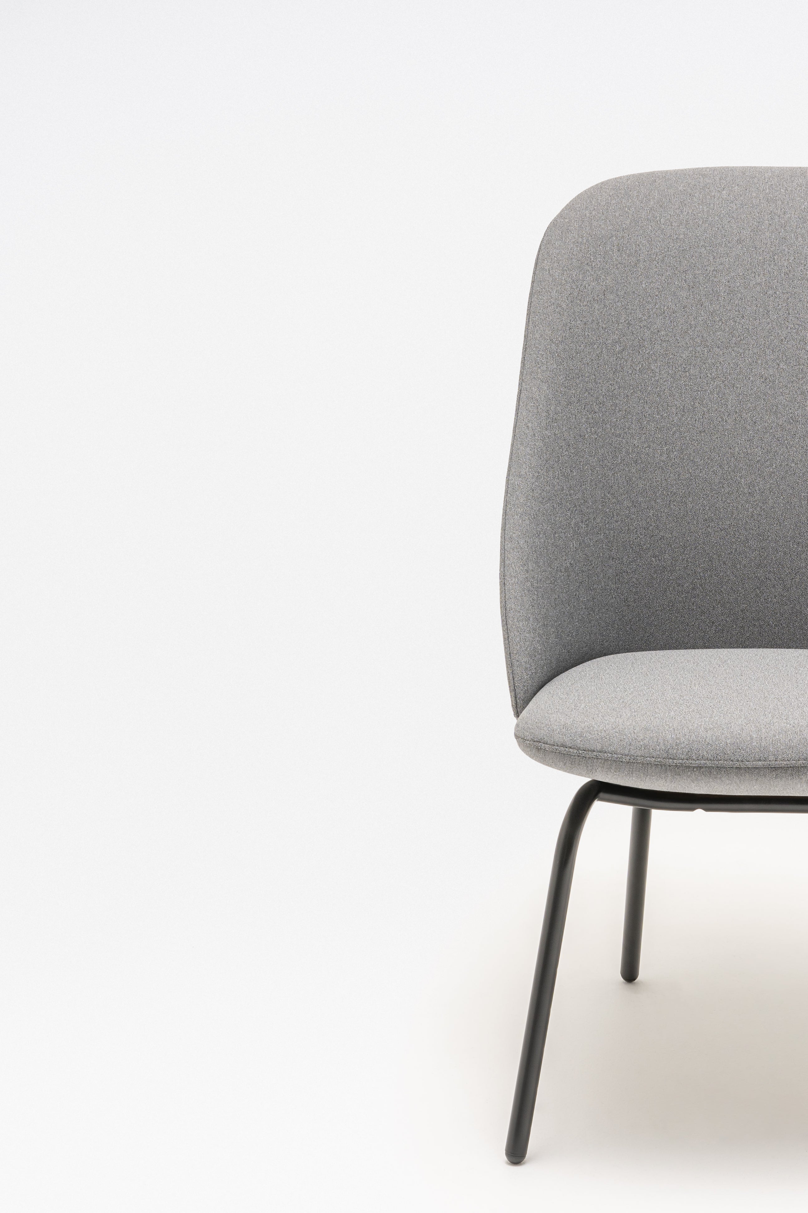 Fauteuil met hoge rugleuning PARALEL vierpotige basis