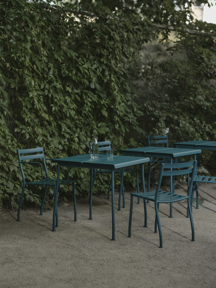 Galvanized steel square table