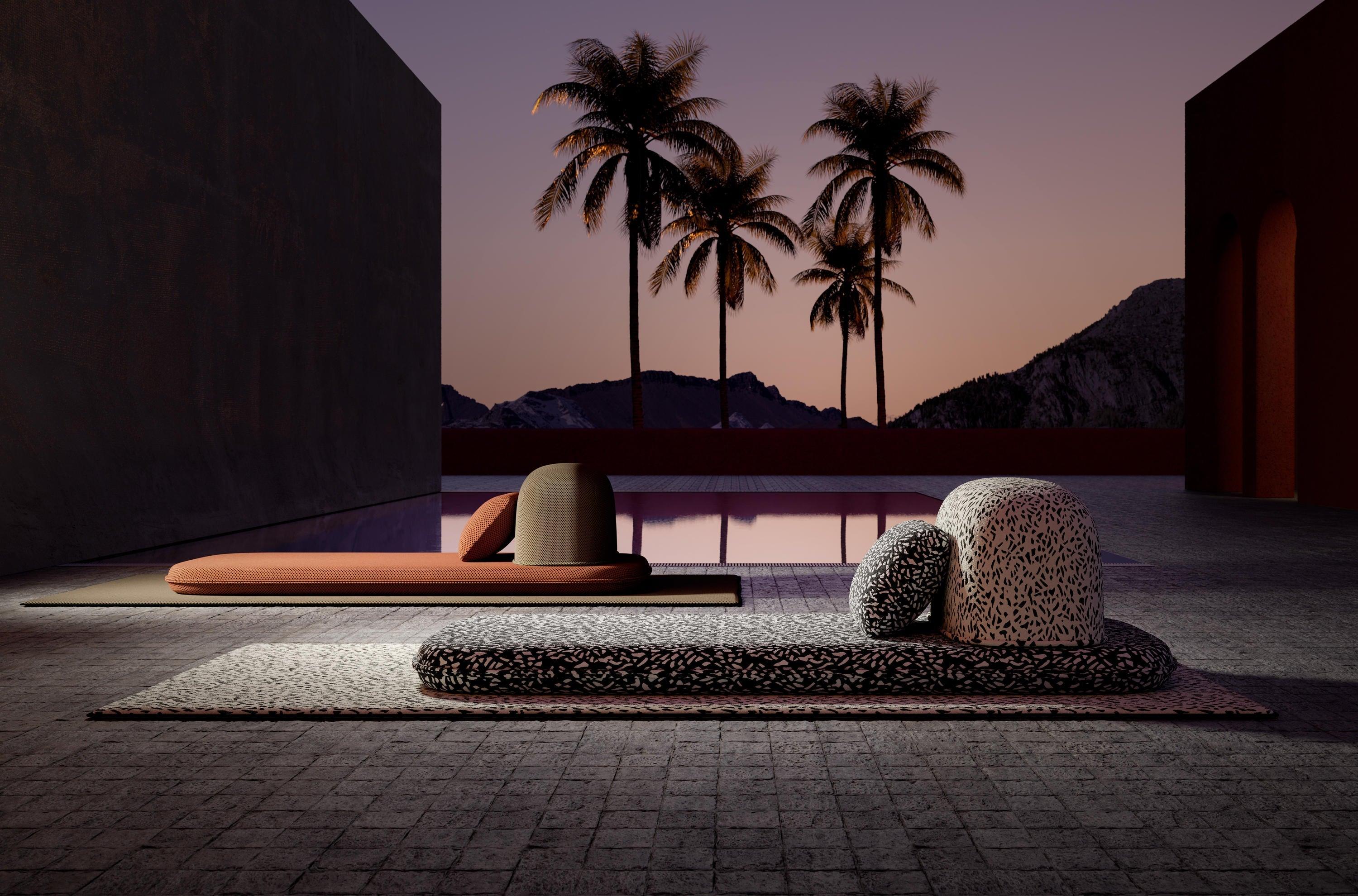 Siedzisko CAILLOU szaro-bordowy Liu Jo Living Eye on Design