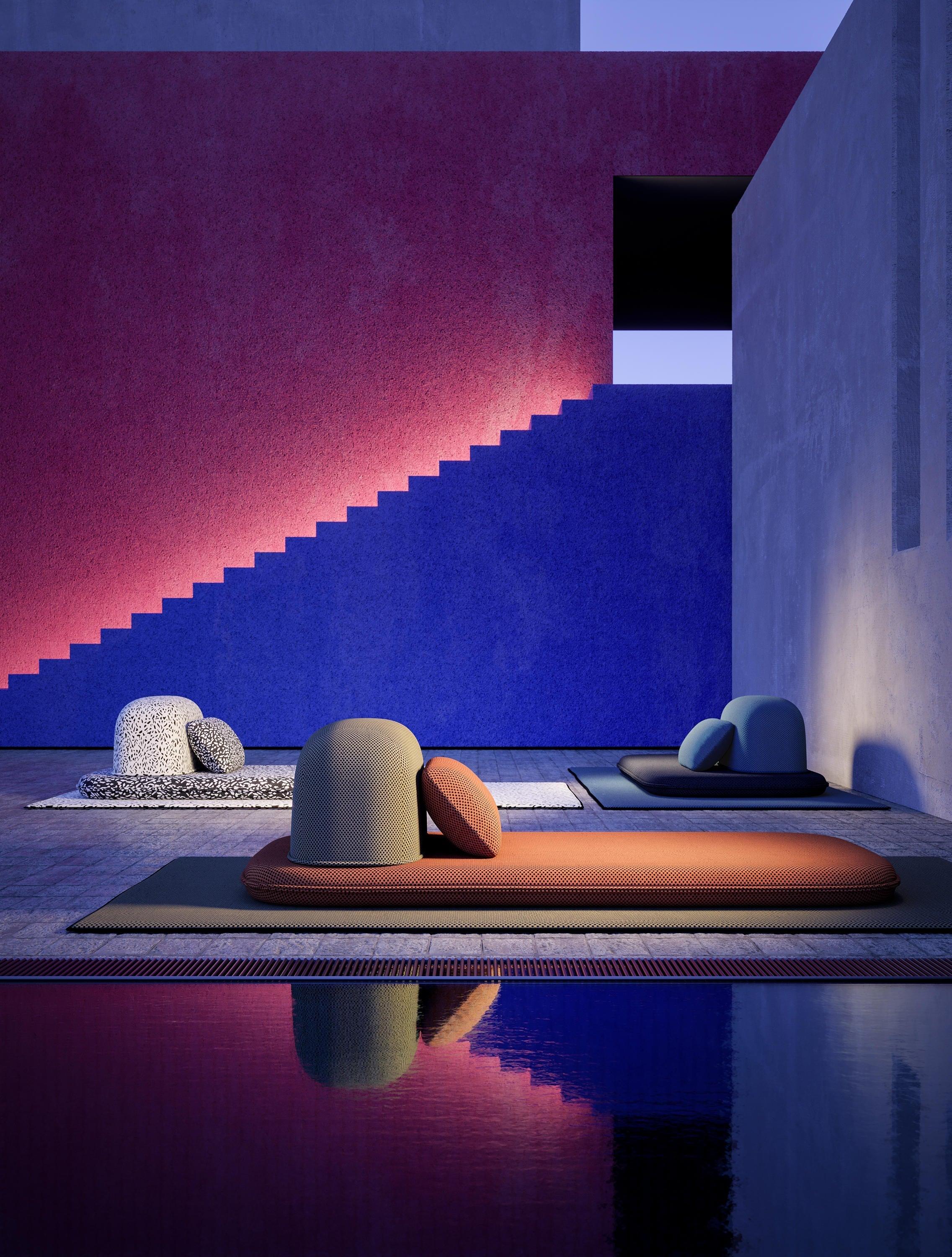 Siedzisko CAILLOU szaro-bordowy Liu Jo Living Eye on Design