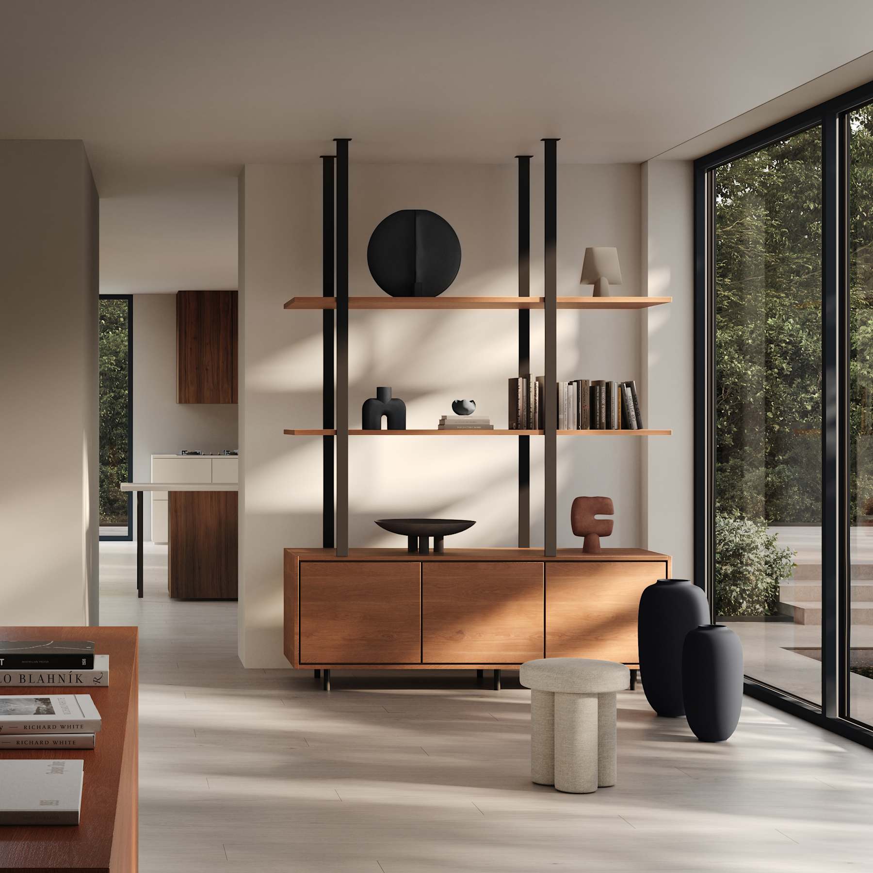 SUNAO SLIM Vase schwarze Keramik