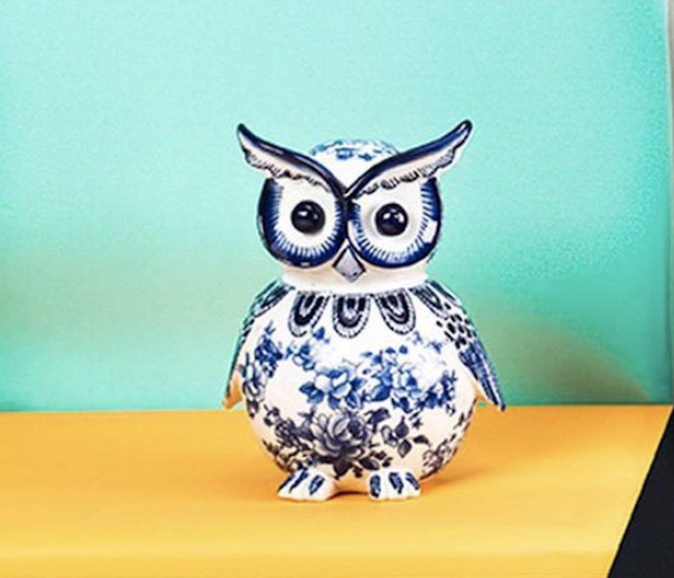 Skarbonka OWL niebieski Pols Potten Eye on Design