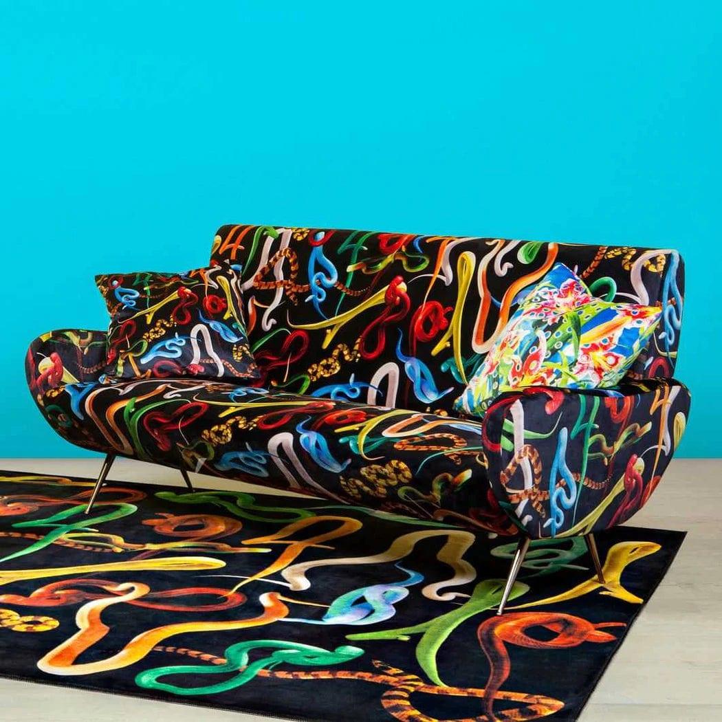 Sofa 2-osobowa SNAKES czarny Seletti Eye on Design