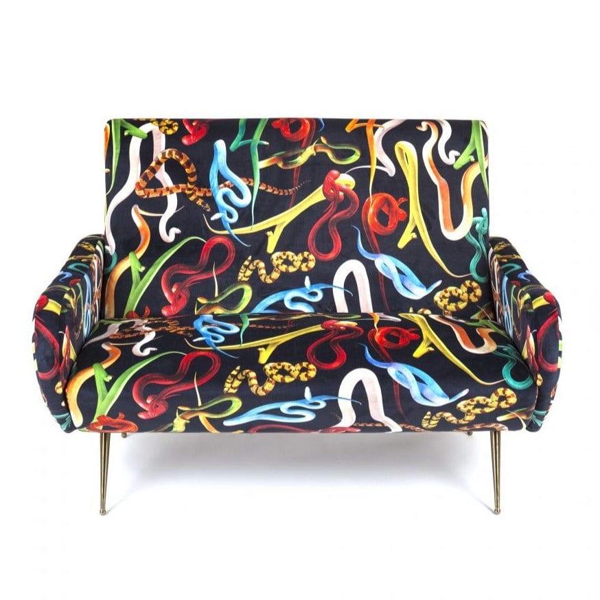 Sofa 2-osobowa SNAKES czarny Seletti Eye on Design