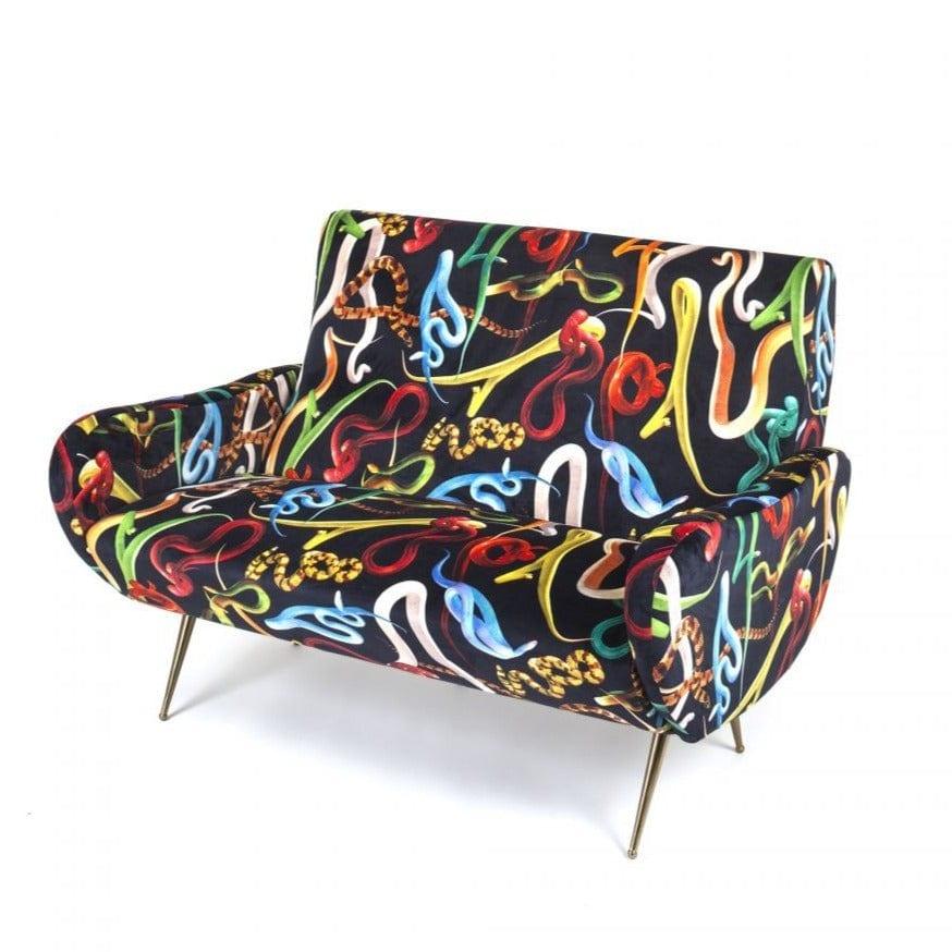 Sofa 2-osobowa SNAKES czarny Seletti Eye on Design