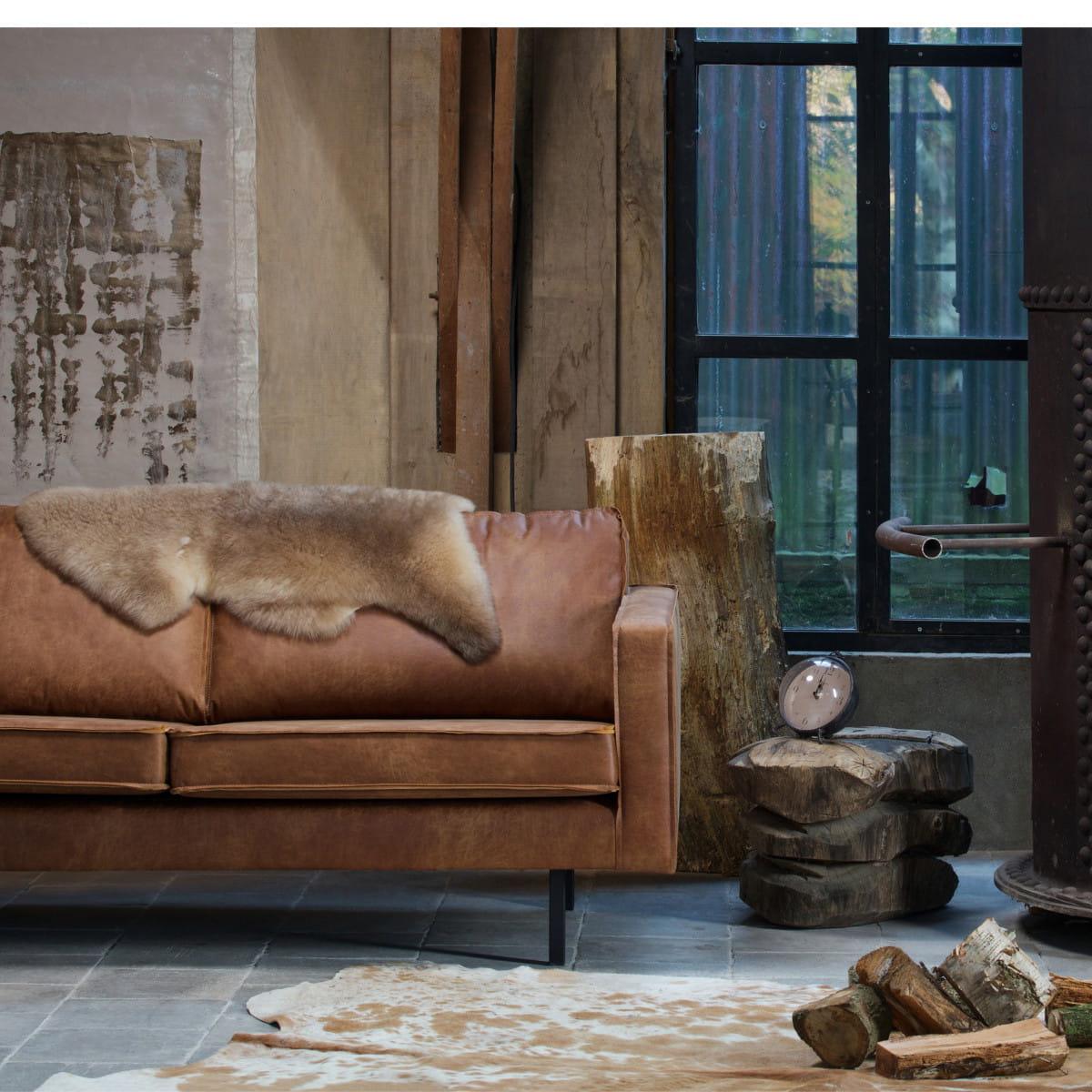 2.5-seater velvet sofa Rodeo Khaki