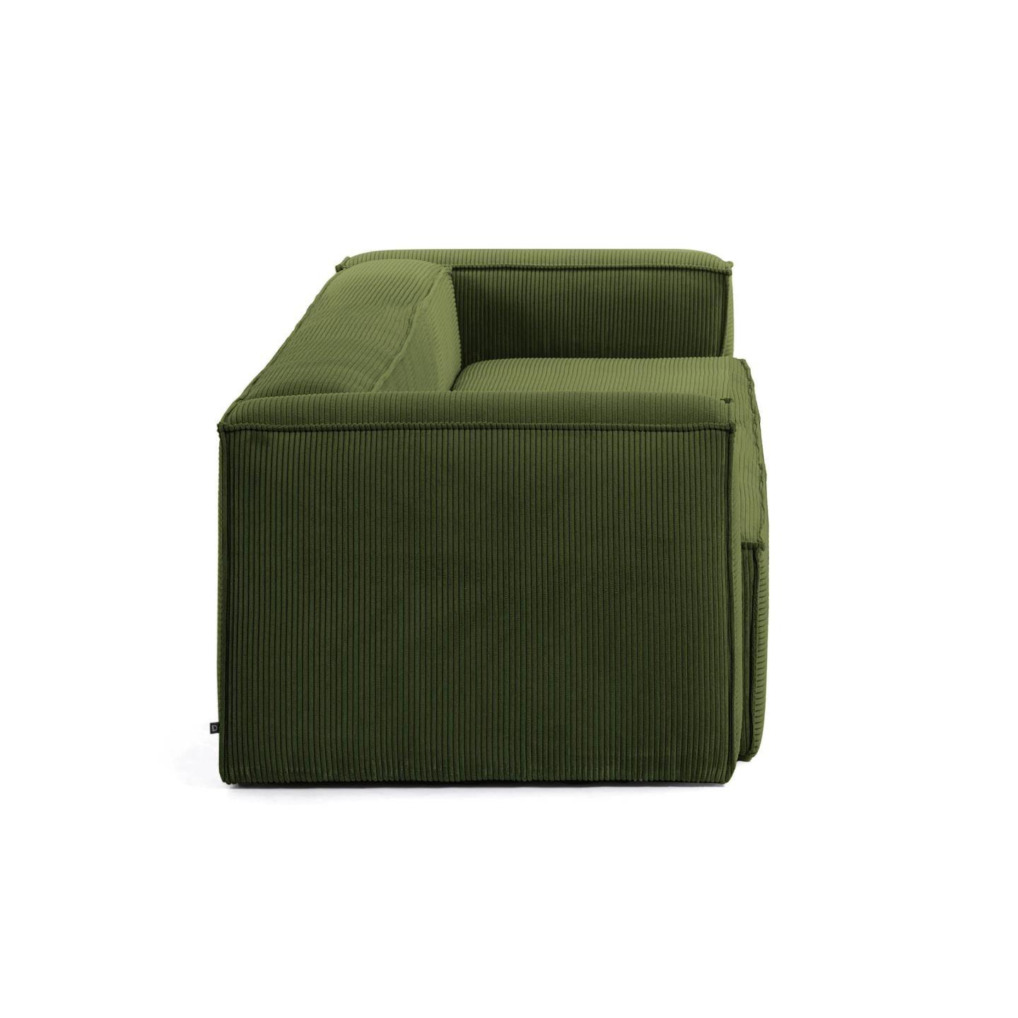 Sofa 3-osobowa BLOK zielony sztruks La Forma Eye on Design