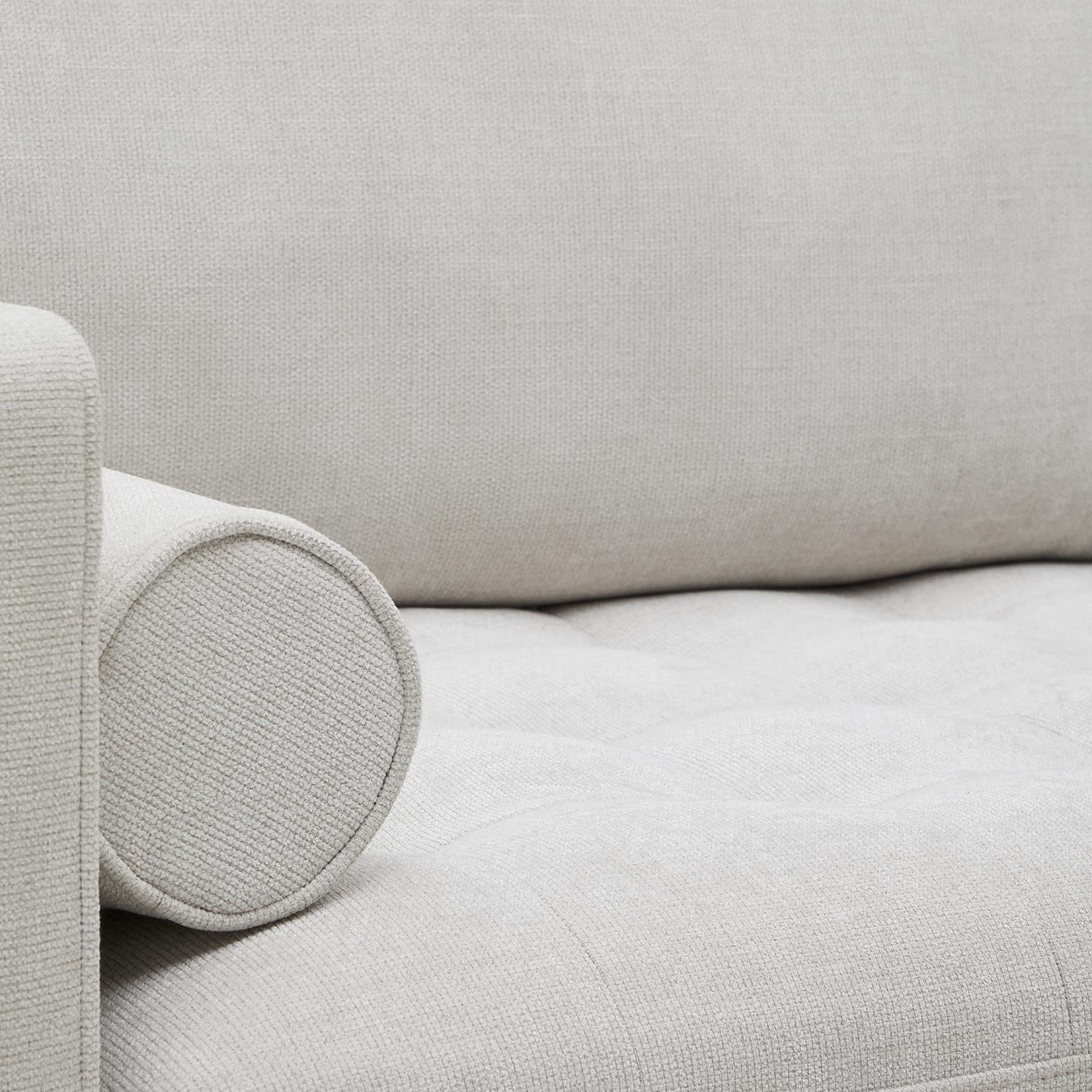 Sofa 3-osobowa DEBRA perłowy szenil z wenge podstawą La Forma Eye on Design