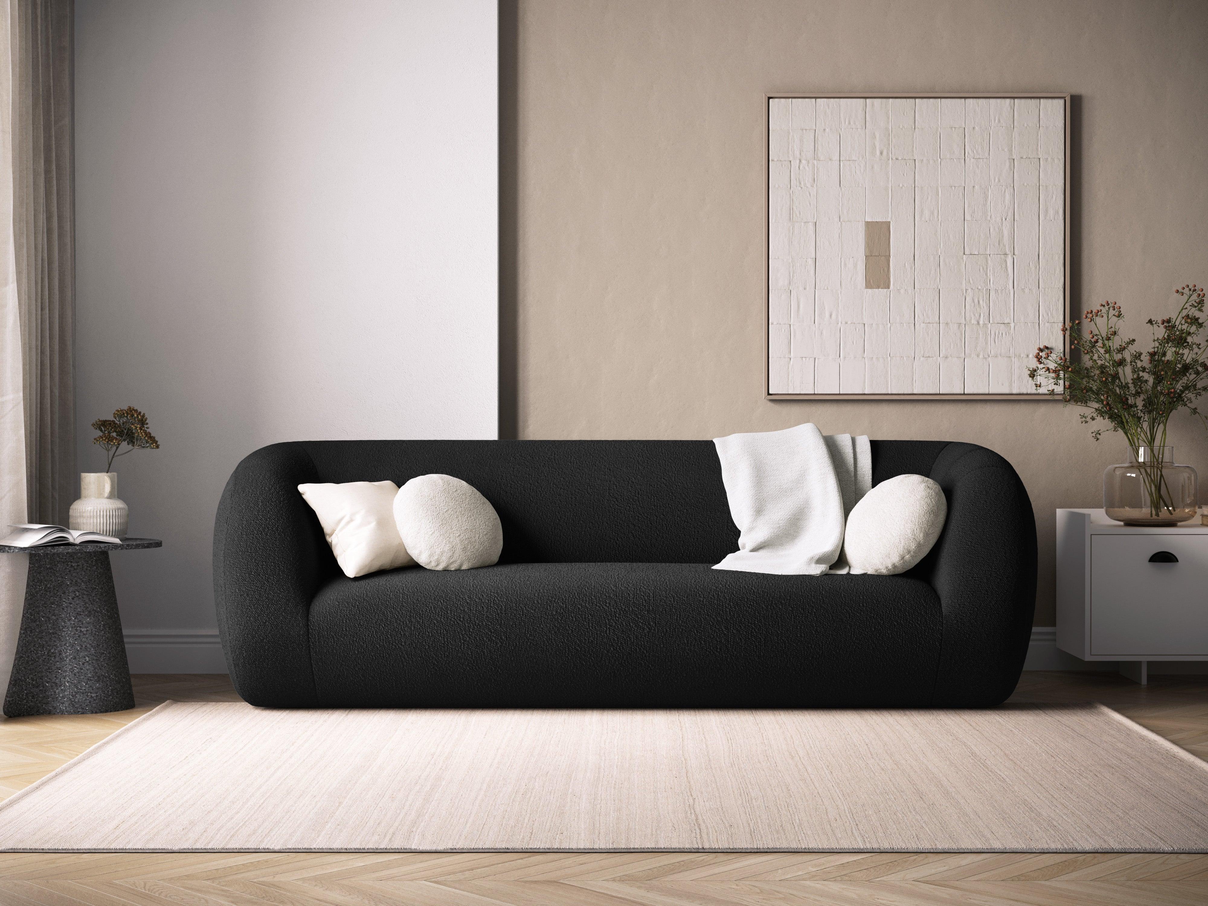 Sofa 3-osobowa ESSEN czarny boucle Cosmopolitan Design Eye on Design